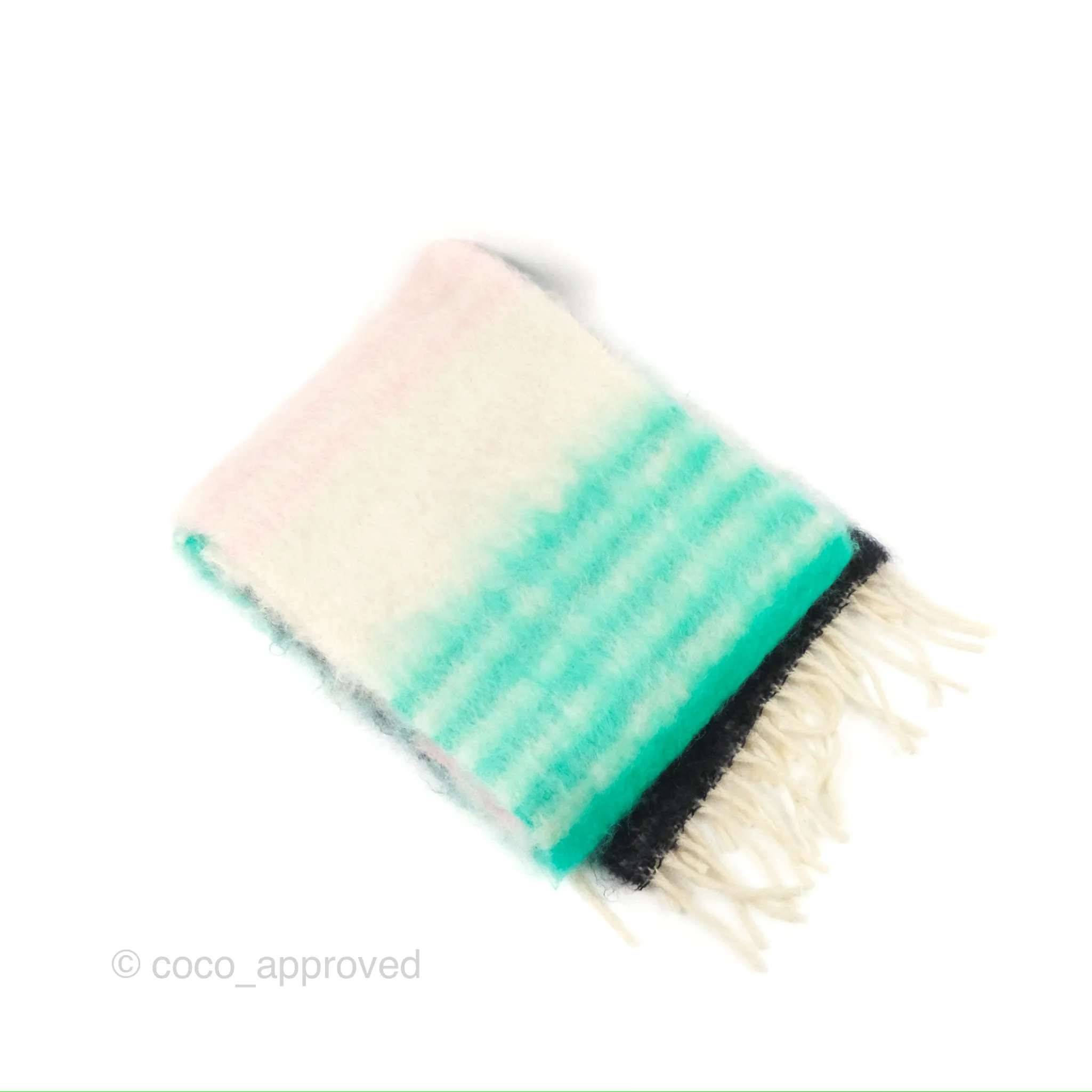 Loewe Mohair Scarf Stripe Pink / Green / Black