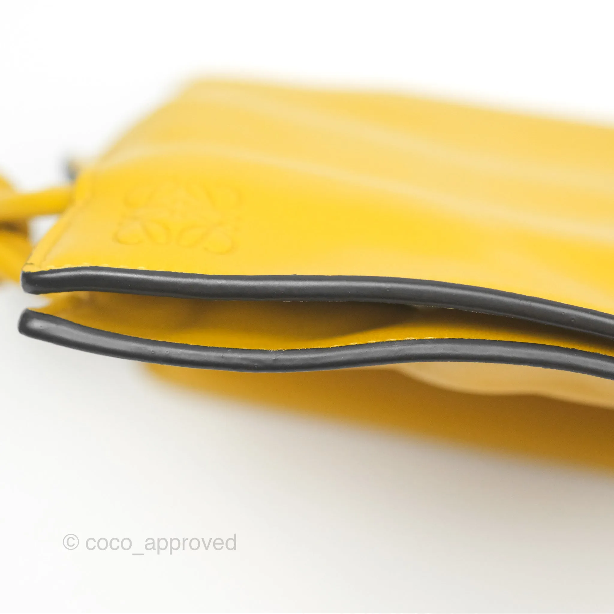Loewe Nano Flamenco Clutch with Chain Mustard Calfskin
