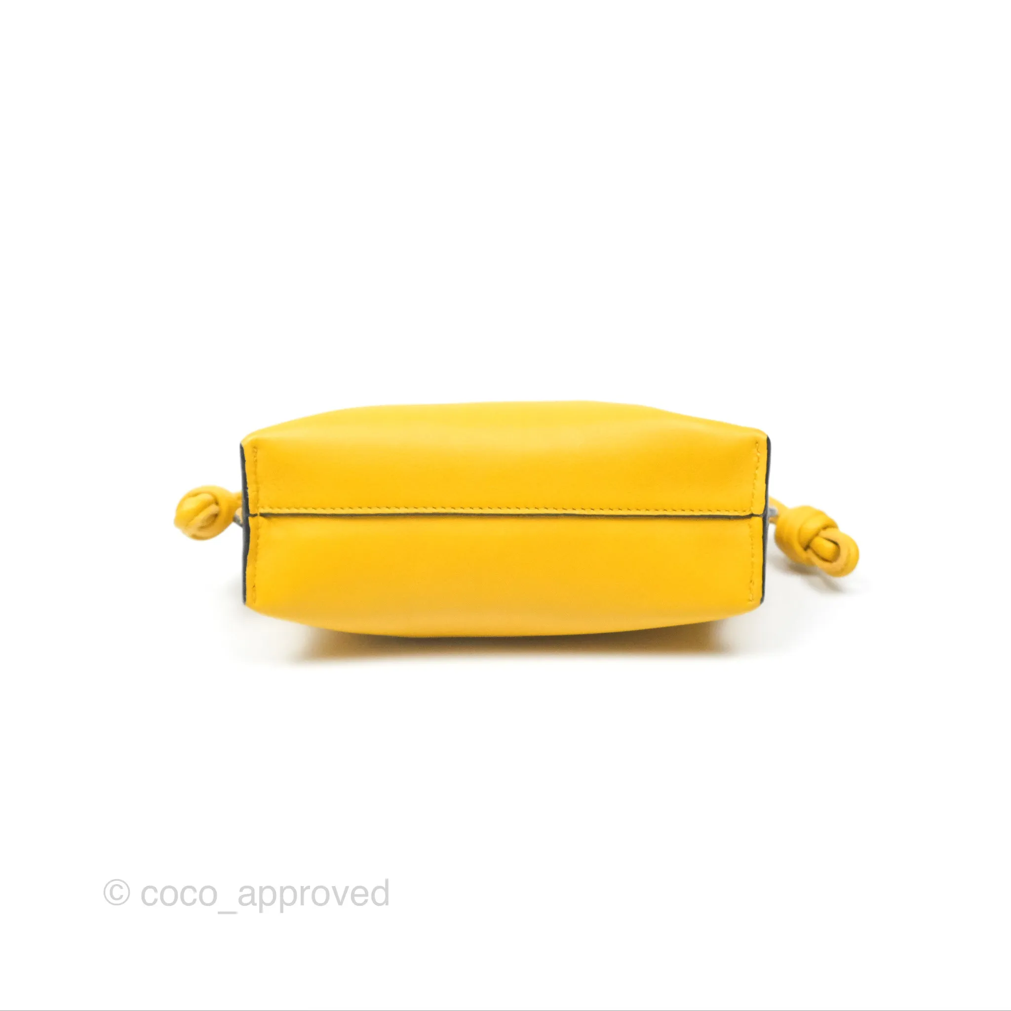 Loewe Nano Flamenco Clutch with Chain Mustard Calfskin