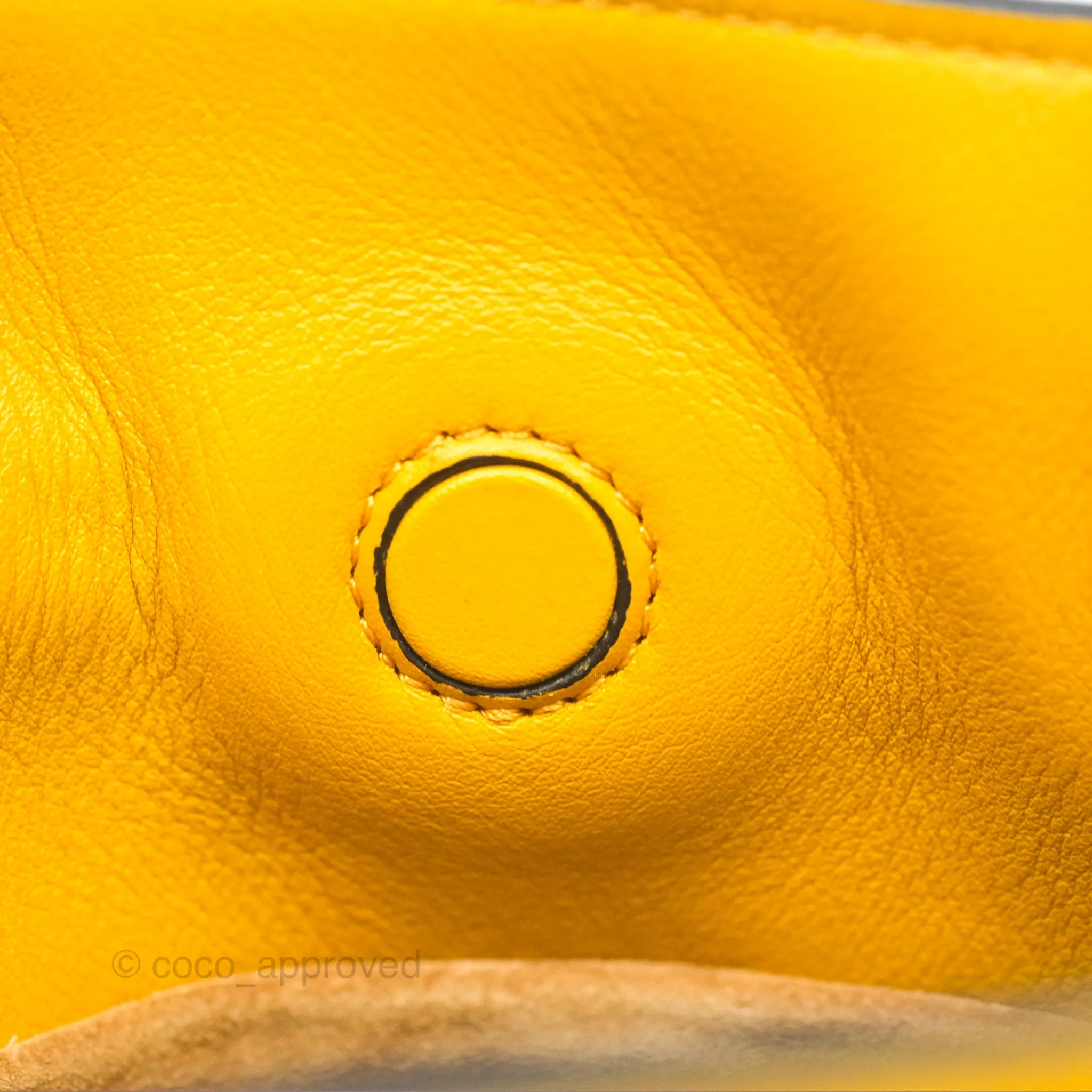 Loewe Nano Flamenco Clutch with Chain Mustard Calfskin