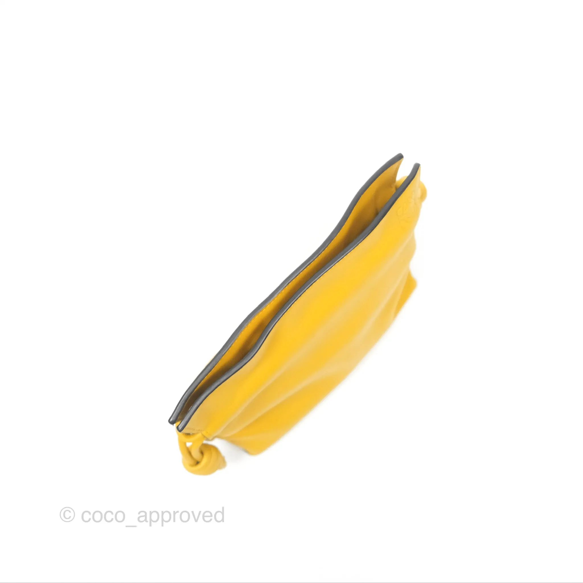 Loewe Nano Flamenco Clutch with Chain Mustard Calfskin