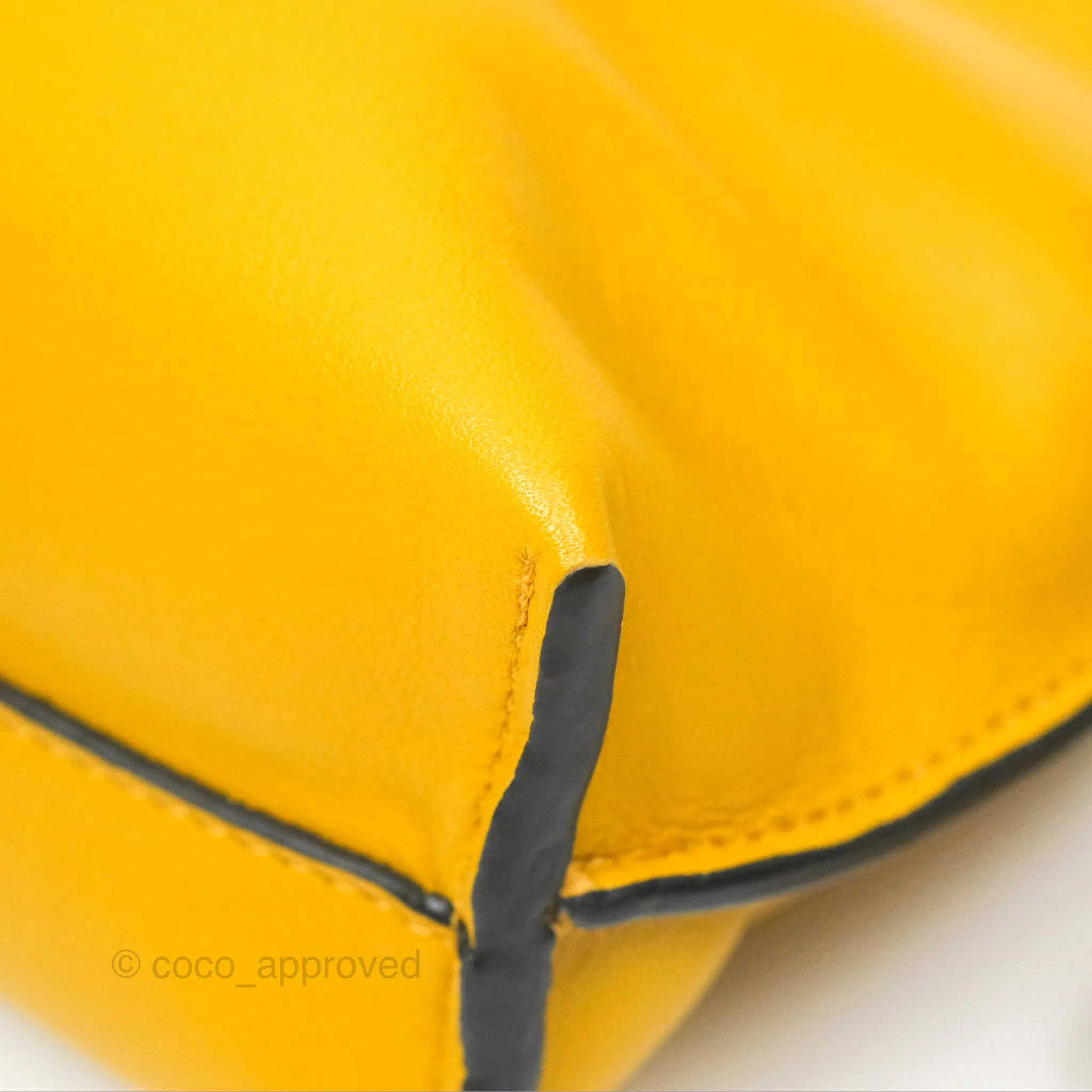 Loewe Nano Flamenco Clutch with Chain Mustard Calfskin