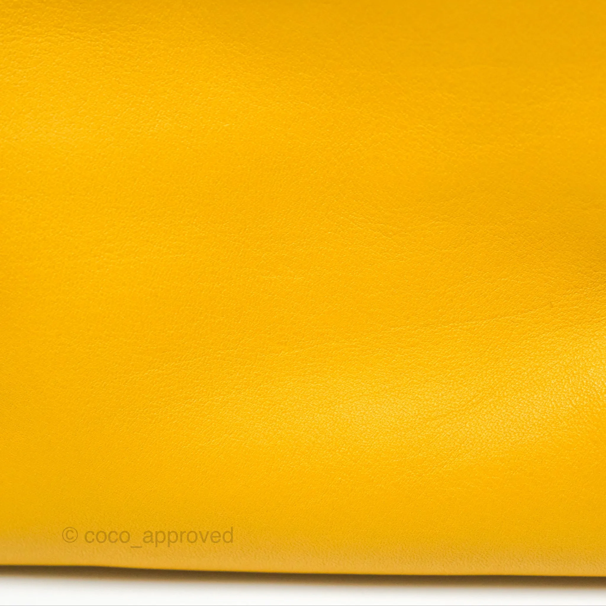 Loewe Nano Flamenco Clutch with Chain Mustard Calfskin