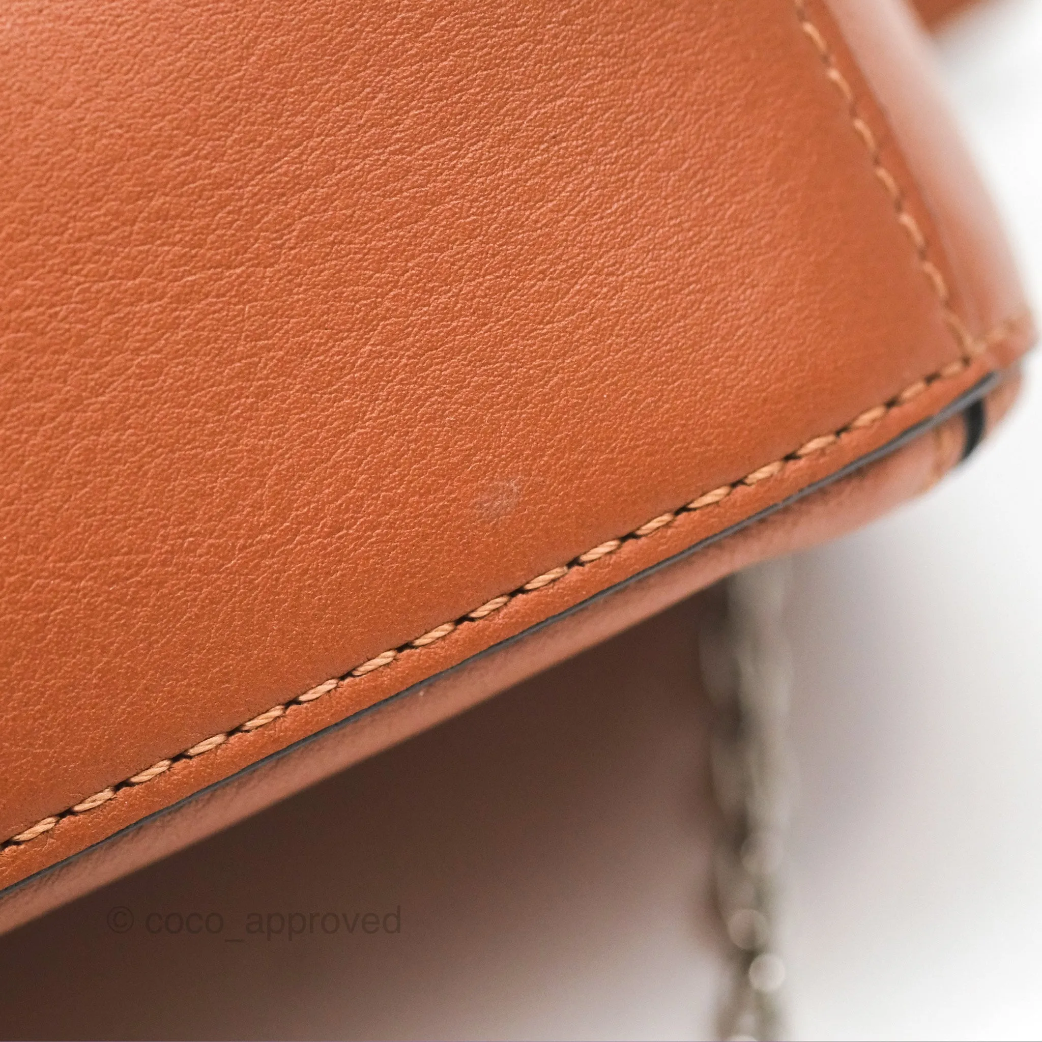 Loewe Nano Puzzle Bag Tan Calfskin Gold Hardware