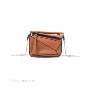Loewe Nano Puzzle Bag Tan Calfskin Gold Hardware