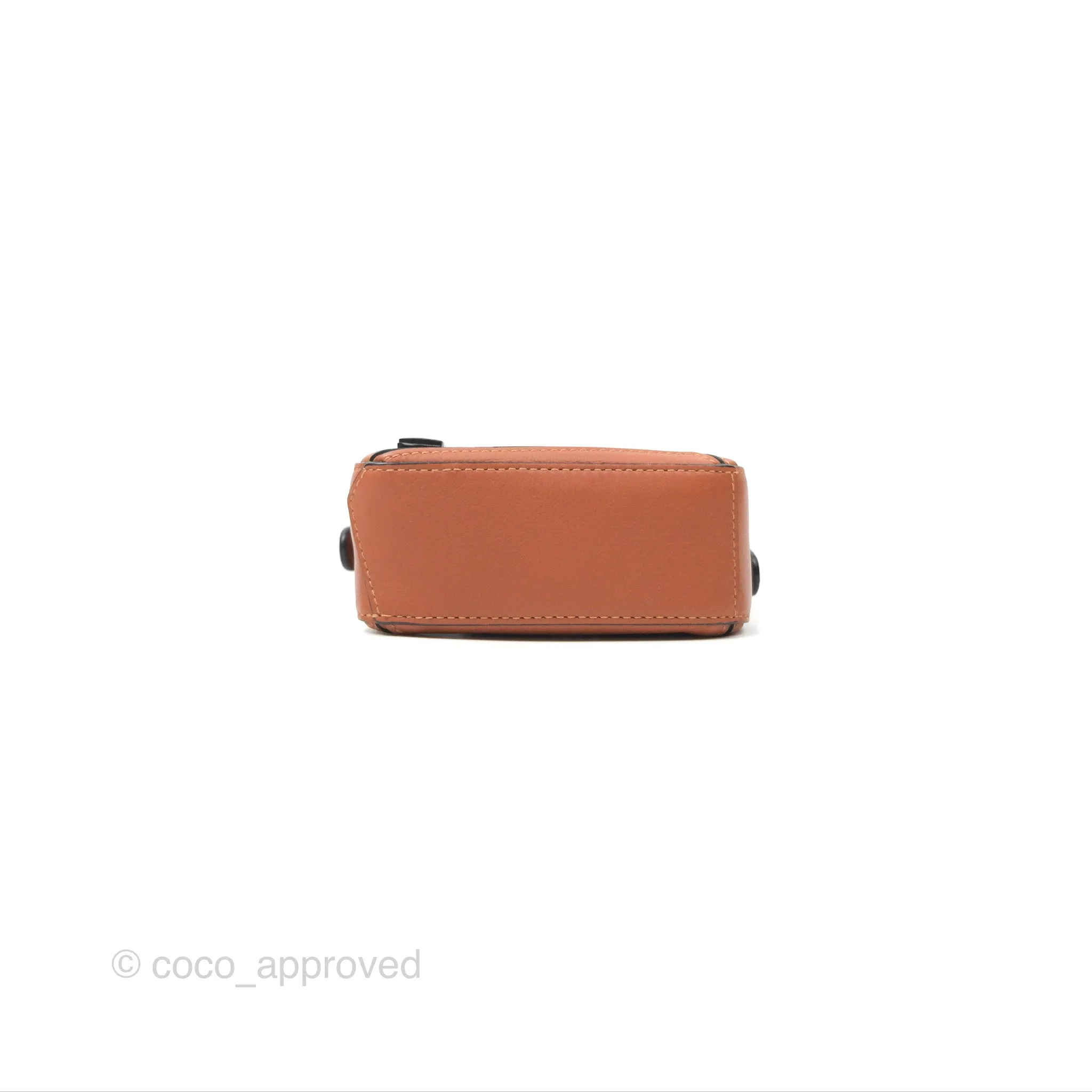 Loewe Nano Puzzle Bag Tan Calfskin Gold Hardware