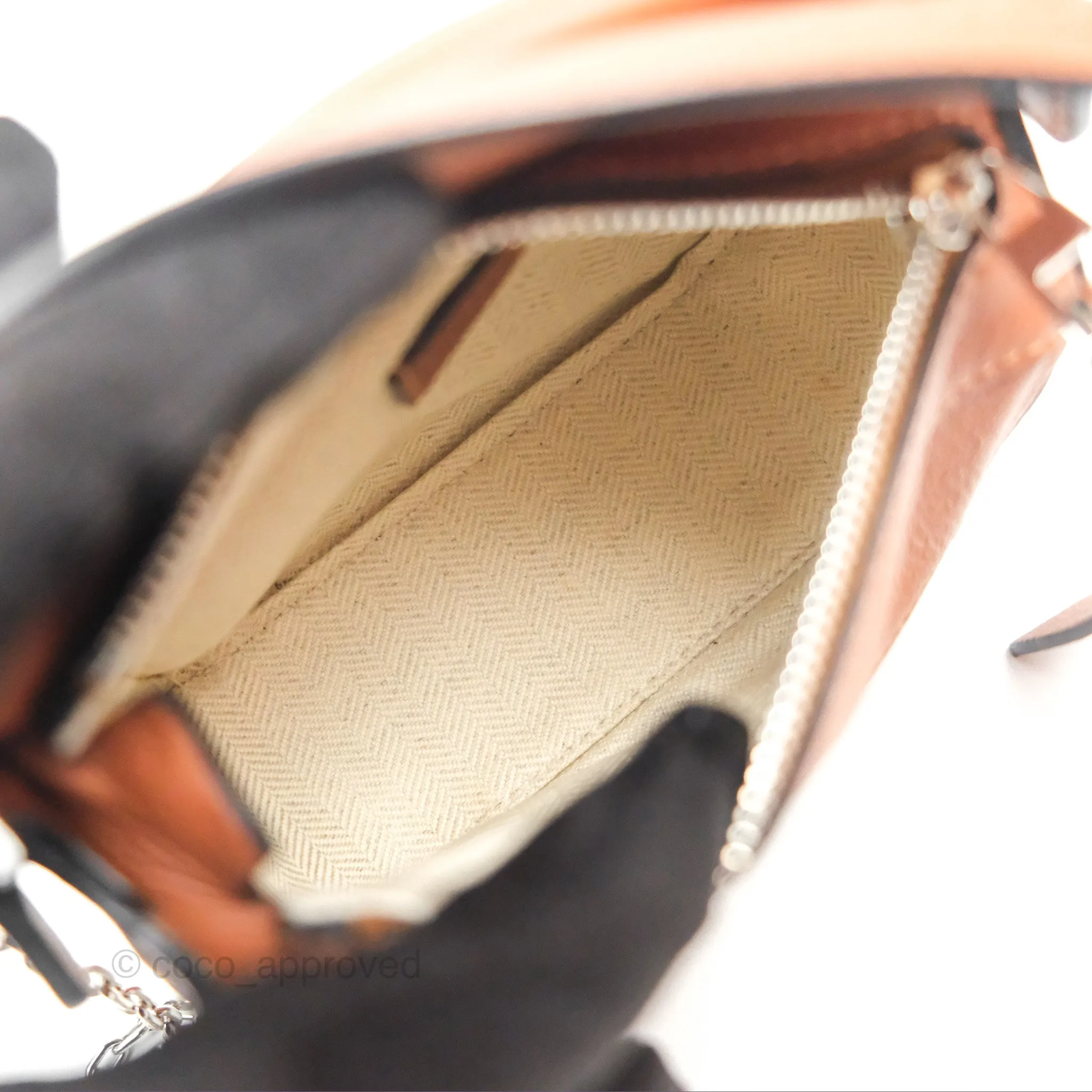 Loewe Nano Puzzle Bag Tan Calfskin Gold Hardware