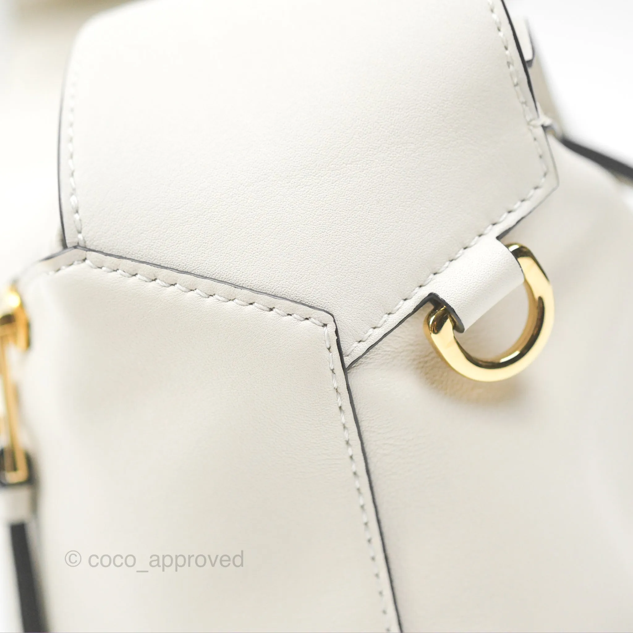 Loewe Puzzle Hobo Shoulder Bag Soft White Calfskin