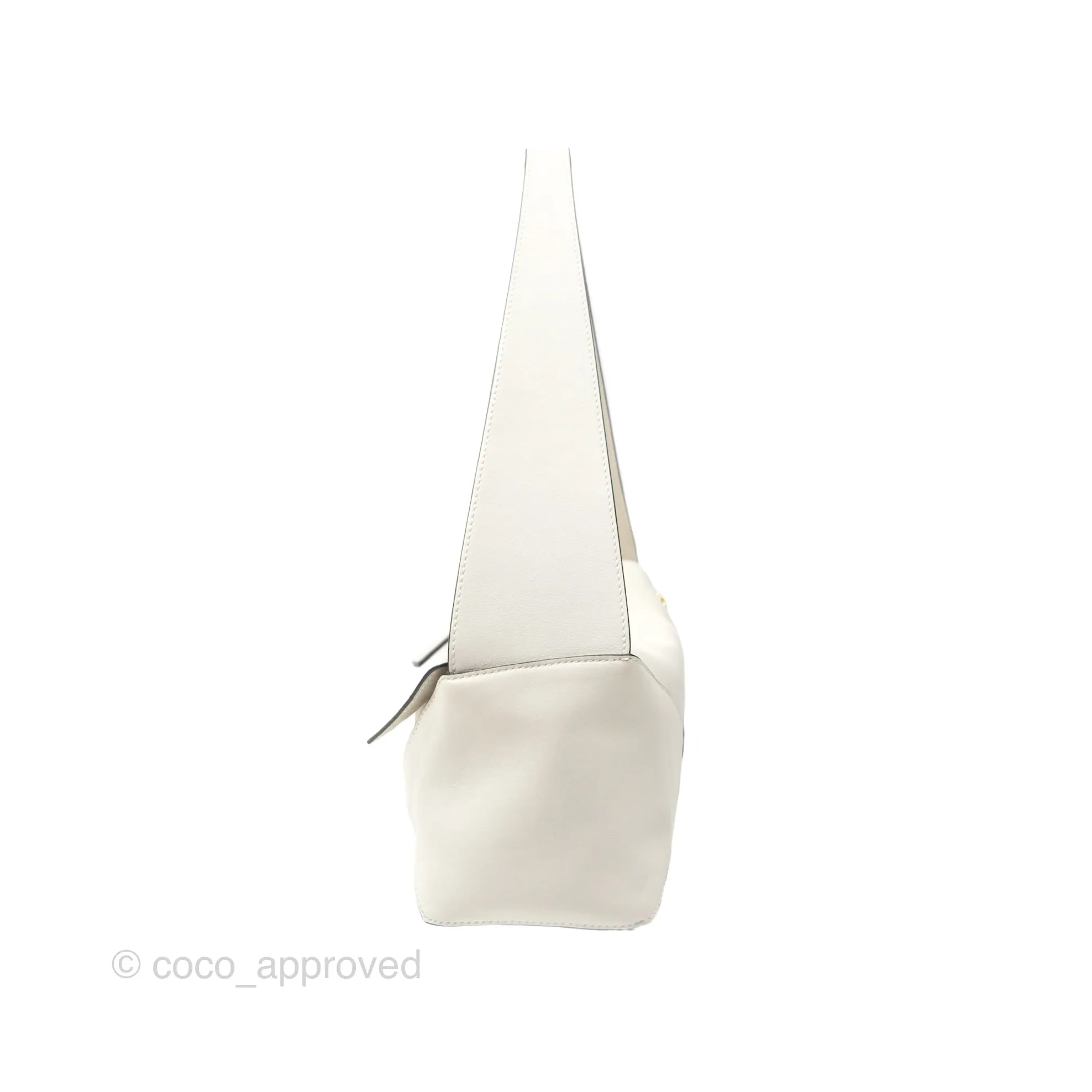 Loewe Puzzle Hobo Shoulder Bag Soft White Calfskin