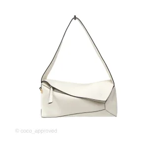 Loewe Puzzle Hobo Shoulder Bag Soft White Calfskin