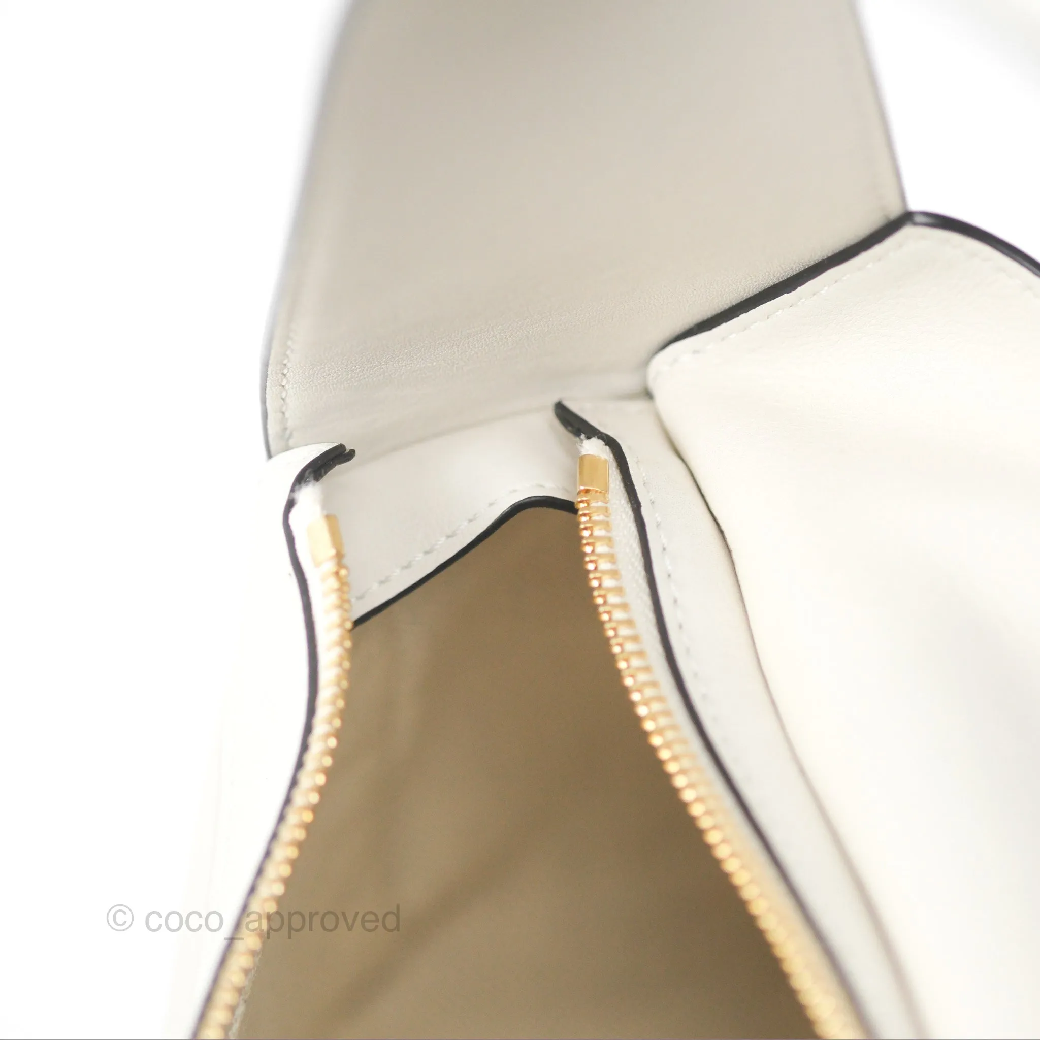 Loewe Puzzle Hobo Shoulder Bag Soft White Calfskin