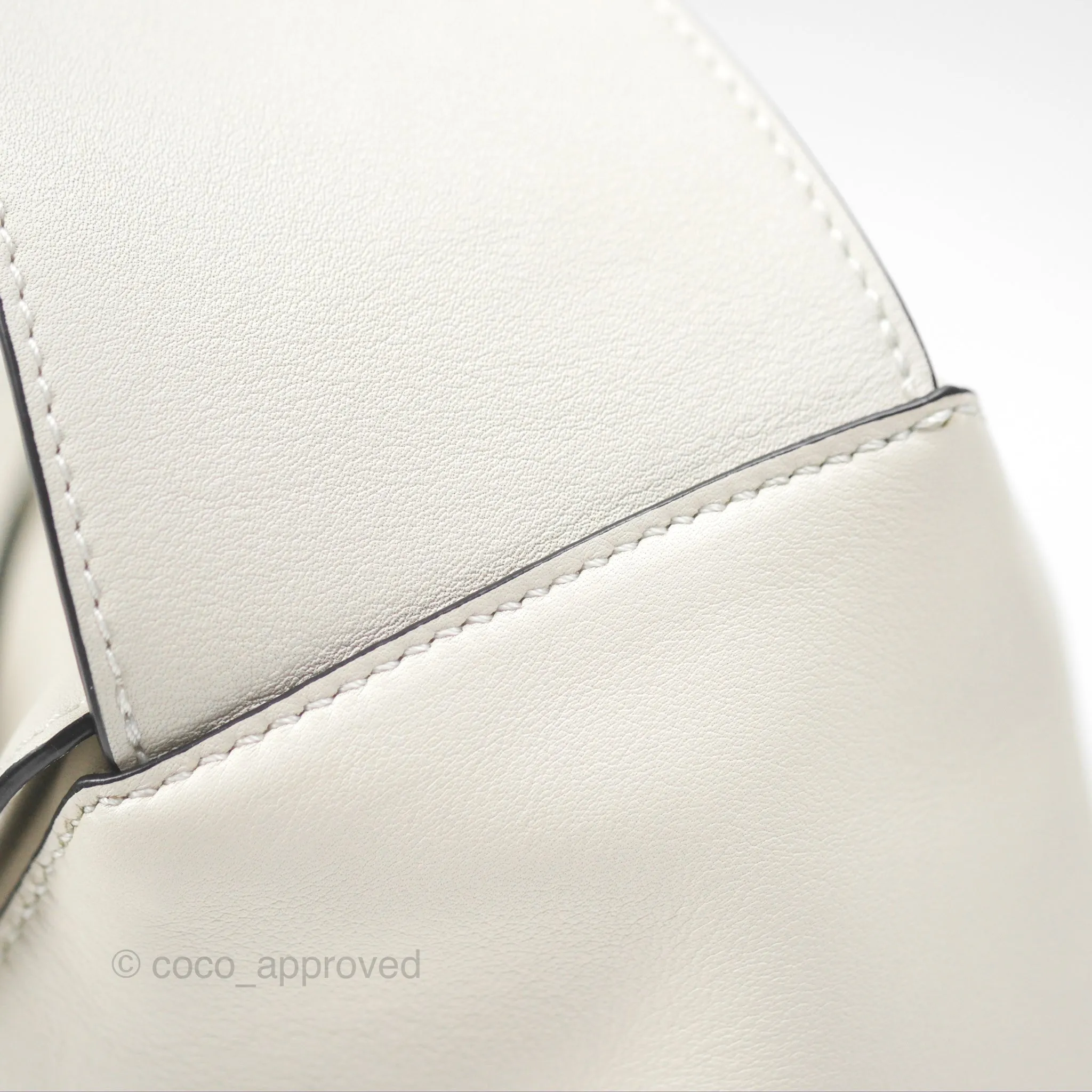 Loewe Puzzle Hobo Shoulder Bag Soft White Calfskin