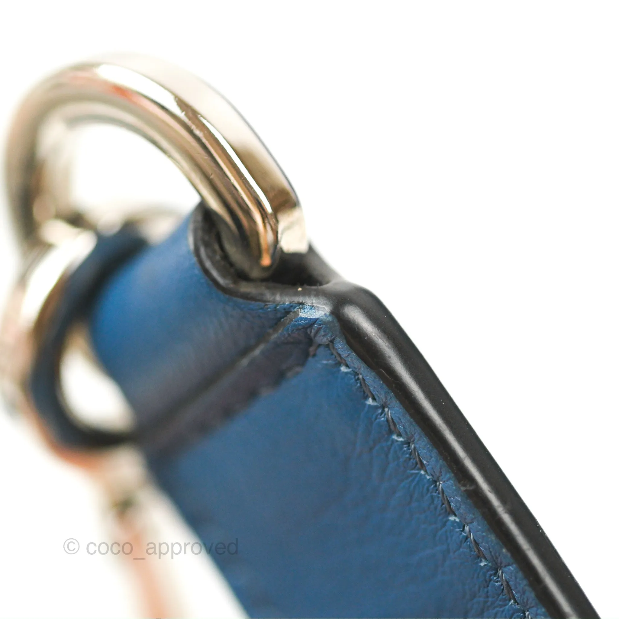 Loewe Puzzle Medium Blue Aqua Calfskin Silver Hardware