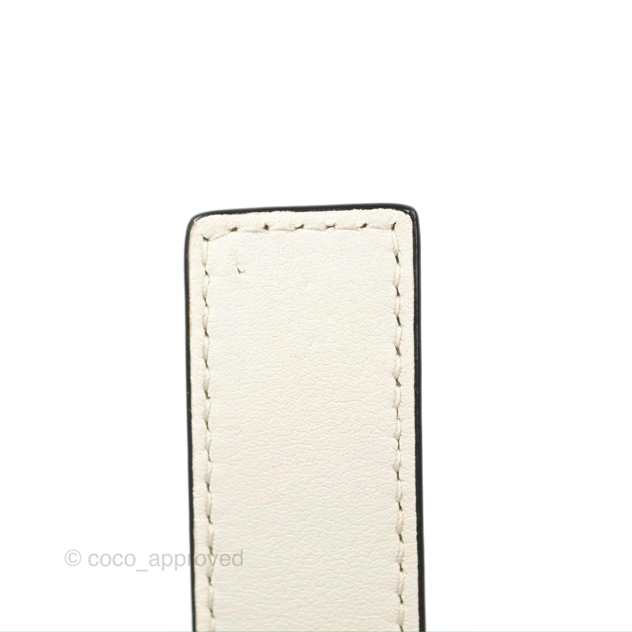 Loewe Small Basket Bag Natural Palm Leaf White Calfskin