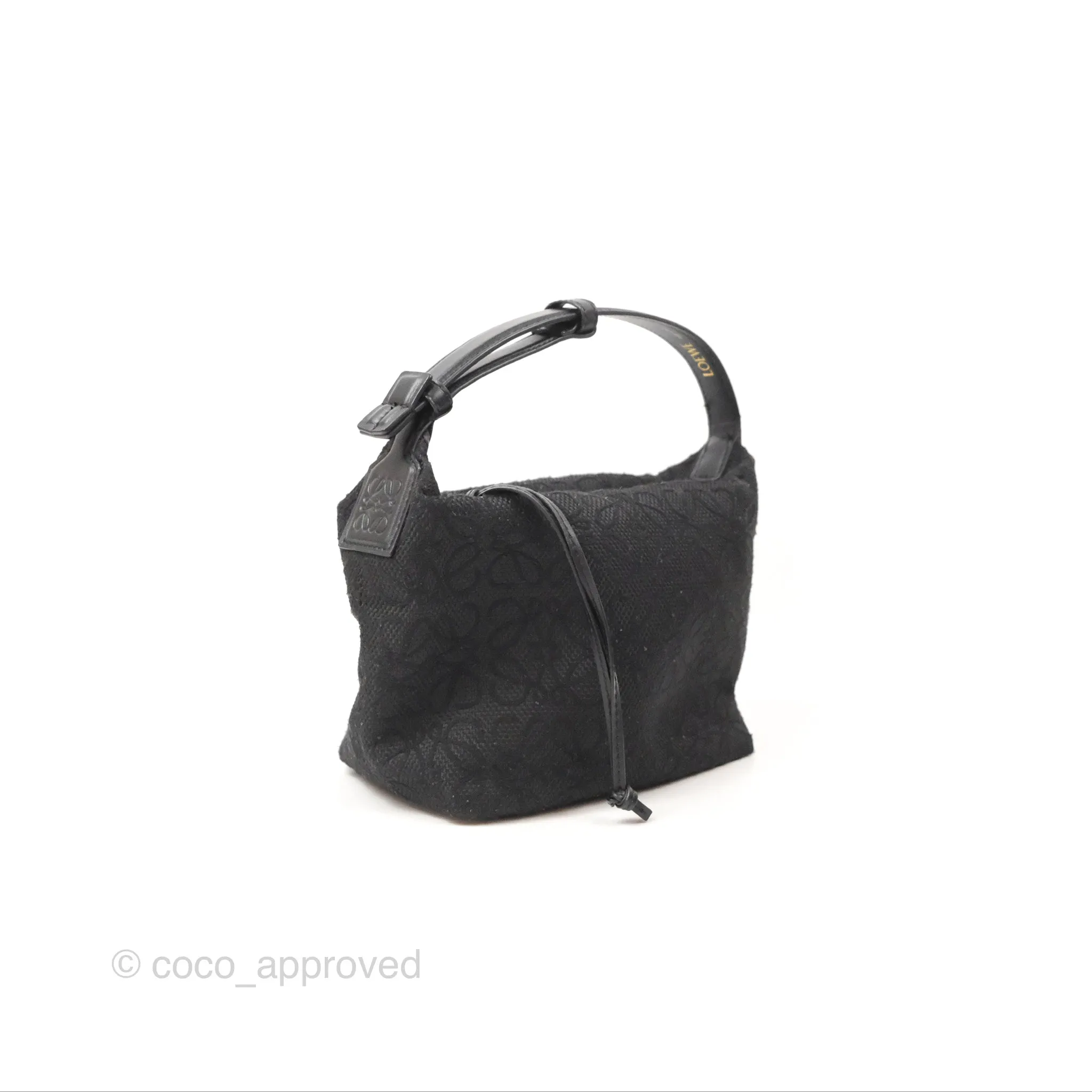 Loewe Small Cubi bag in Anagram Jacquard & Calfskin Black