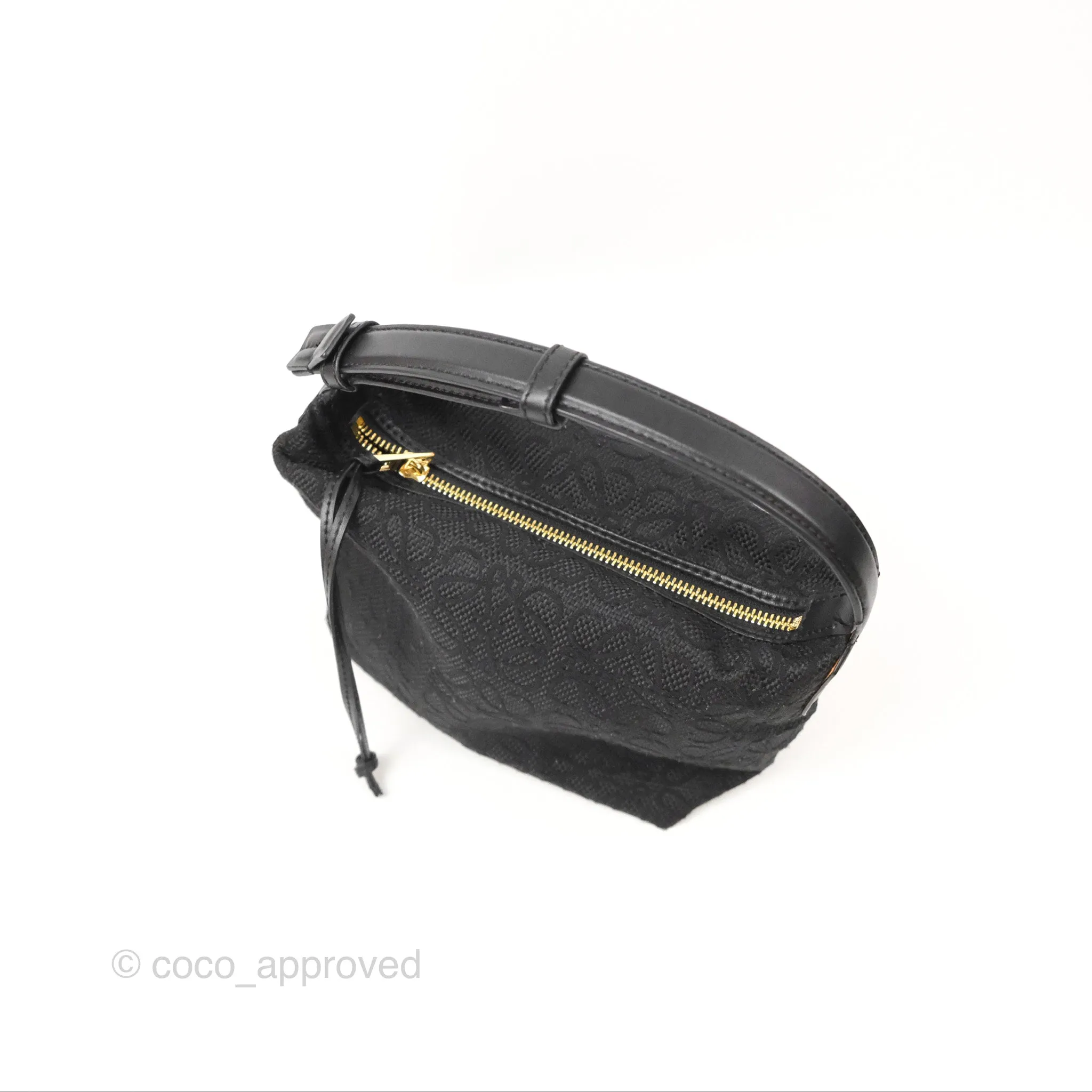 Loewe Small Cubi bag in Anagram Jacquard & Calfskin Black
