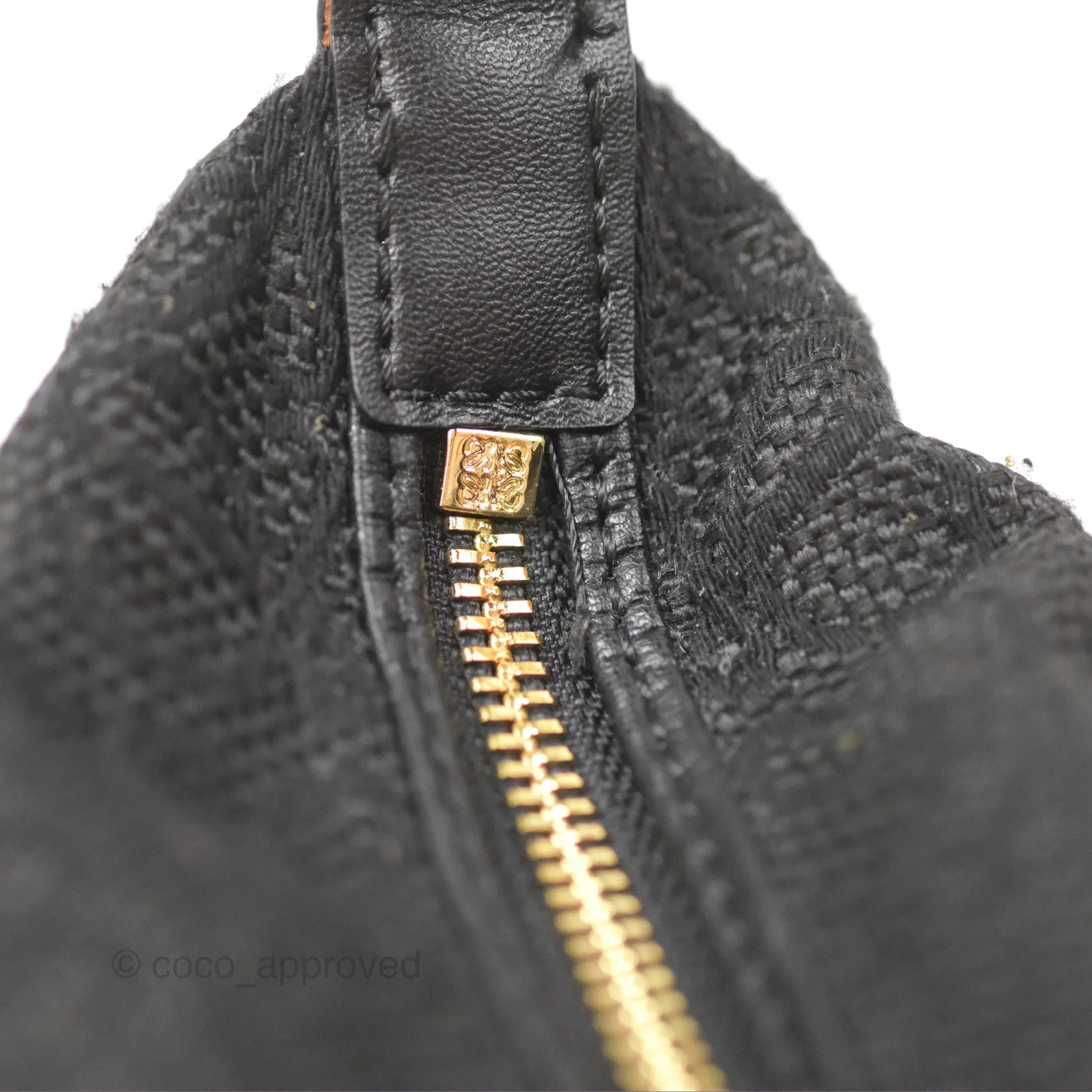 Loewe Small Cubi bag in Anagram Jacquard & Calfskin Black