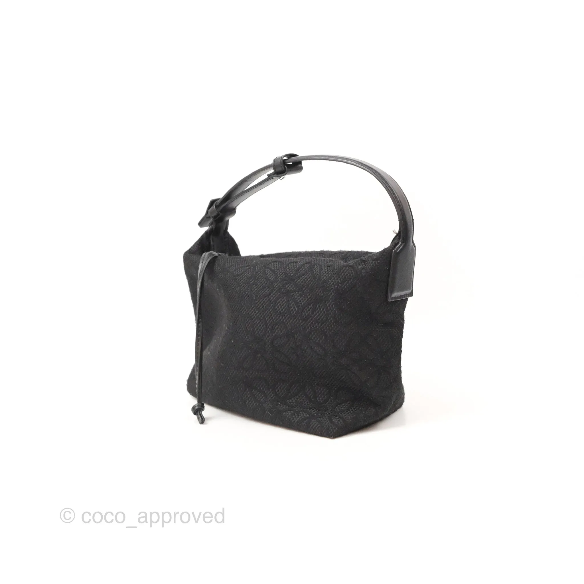 Loewe Small Cubi bag in Anagram Jacquard & Calfskin Black