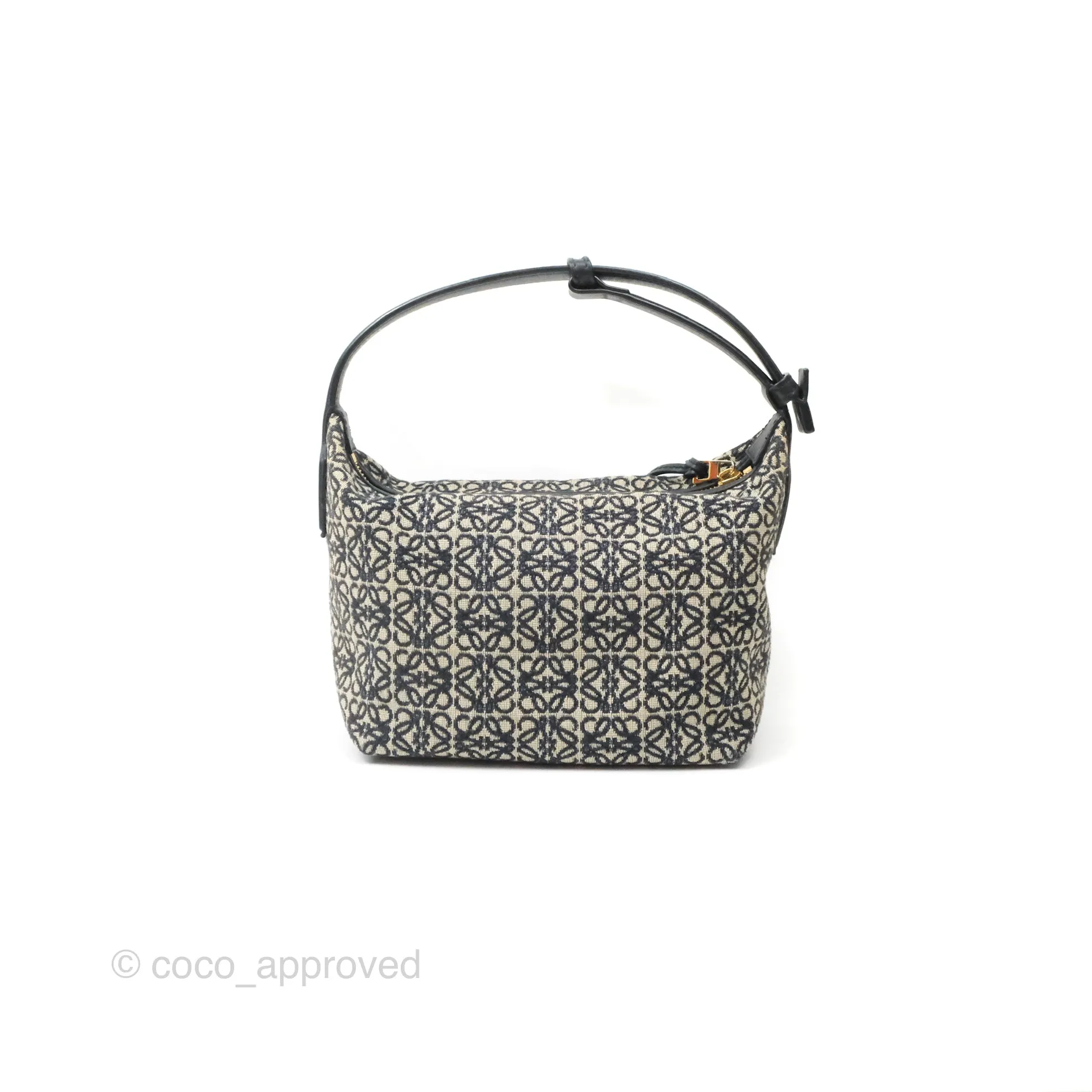 Loewe Small Cubi bag in Anagram Jacquard & Calfskin Navy/Black
