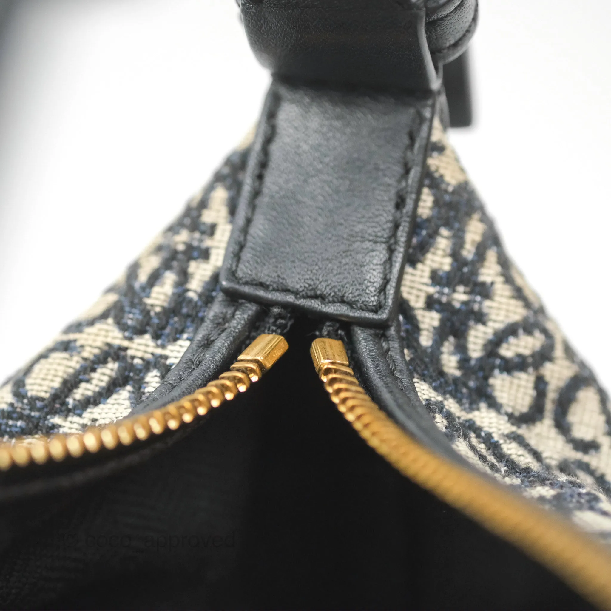 Loewe Small Cubi bag in Anagram Jacquard & Calfskin Navy/Black