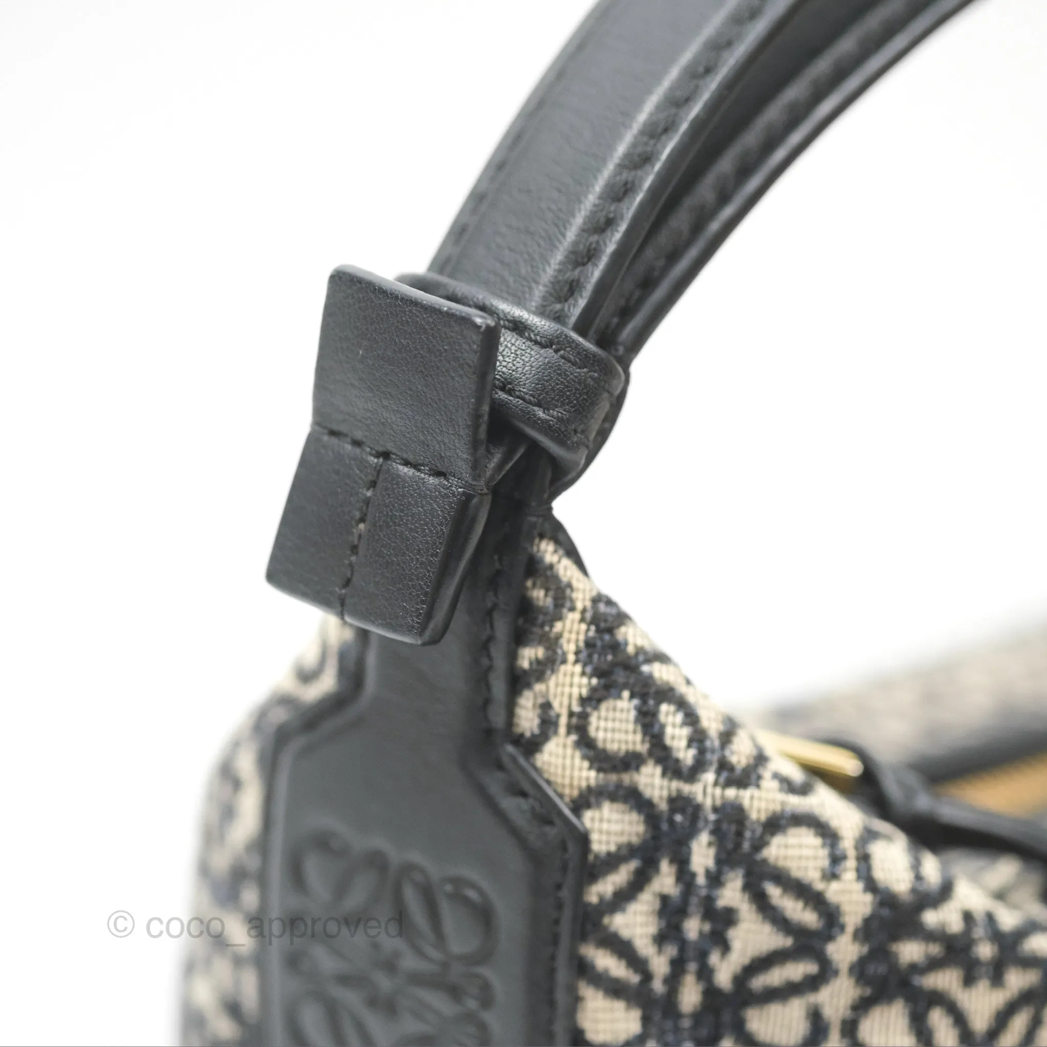 Loewe Small Cubi bag in Anagram Jacquard & Calfskin Navy/Black