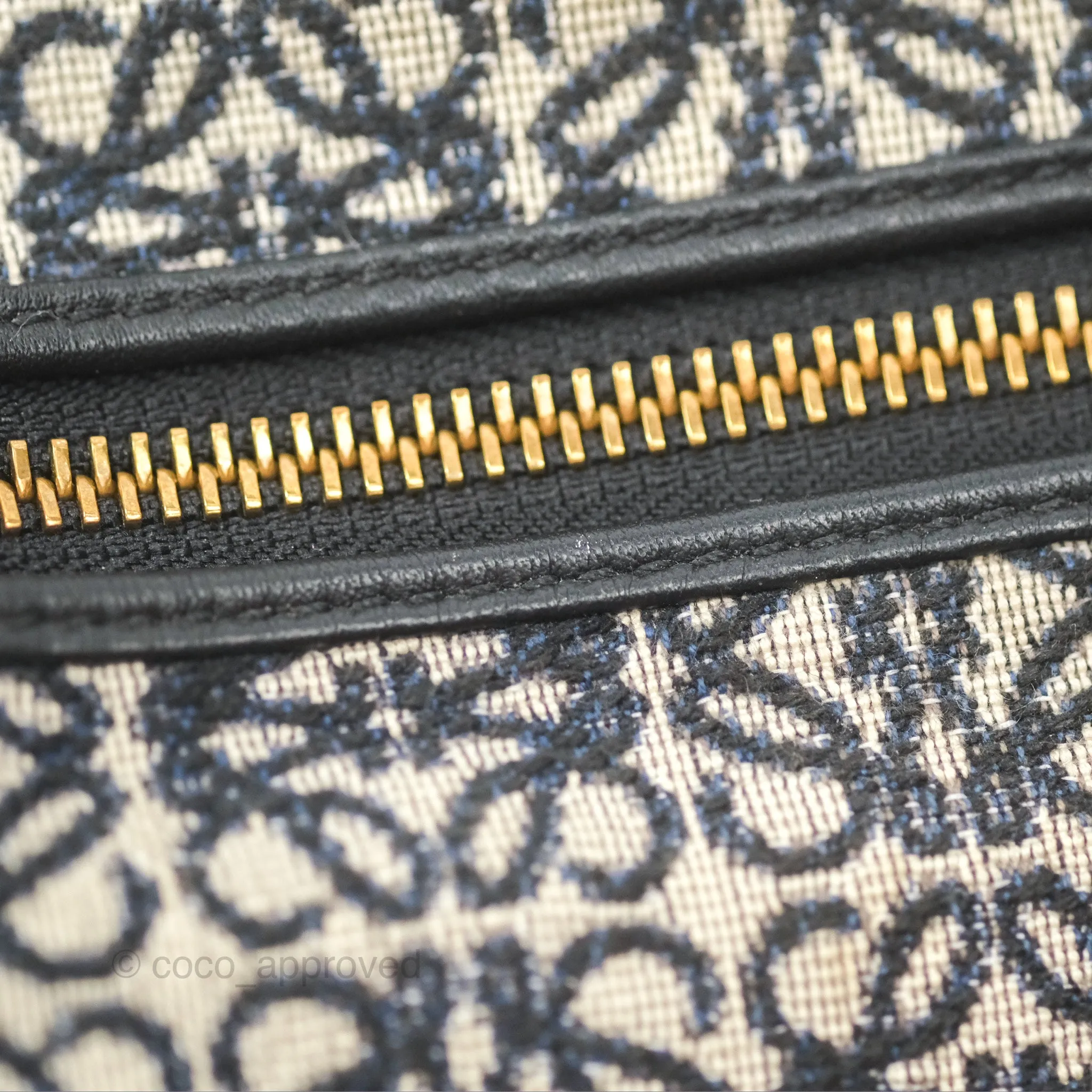 Loewe Small Cubi bag in Anagram Jacquard & Calfskin Navy/Black