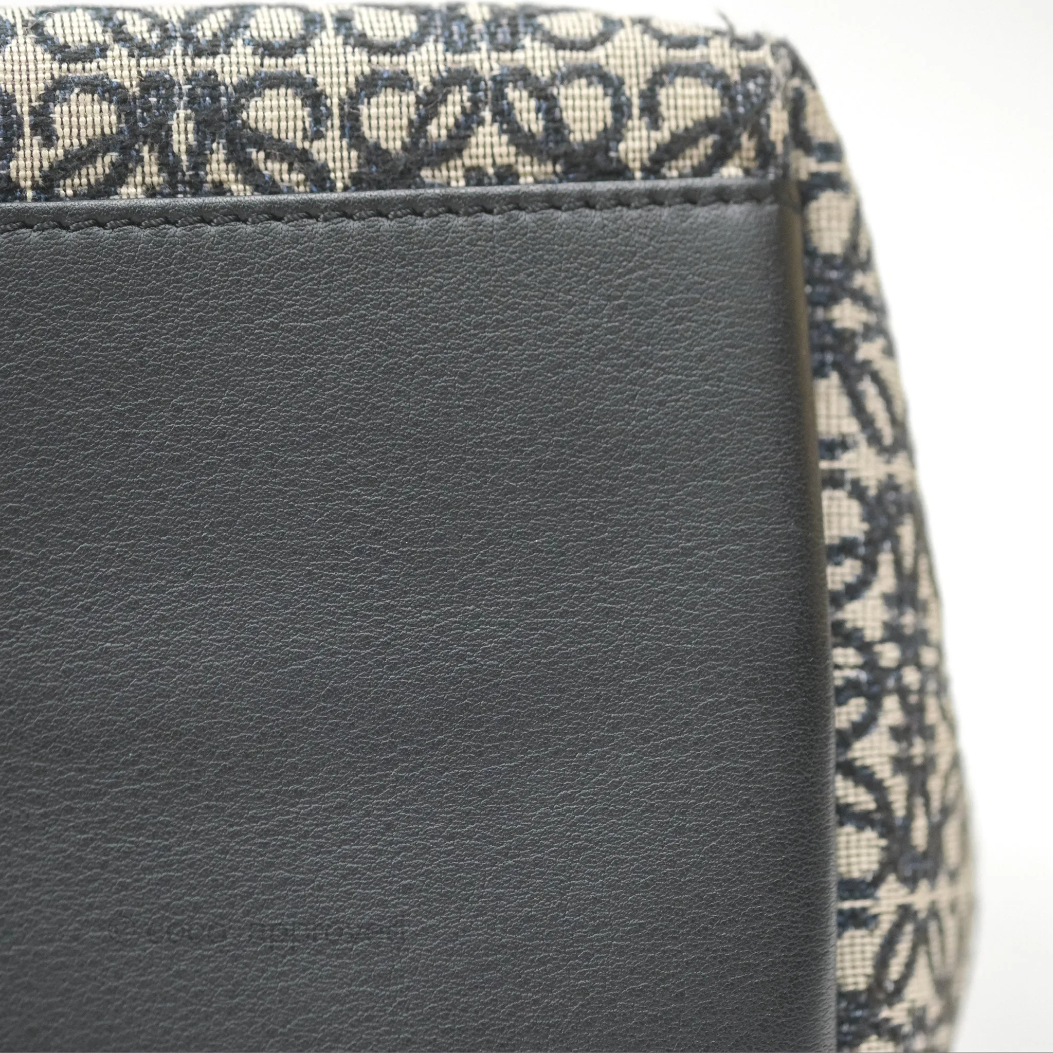 Loewe Small Cubi bag in Anagram Jacquard & Calfskin Navy/Black