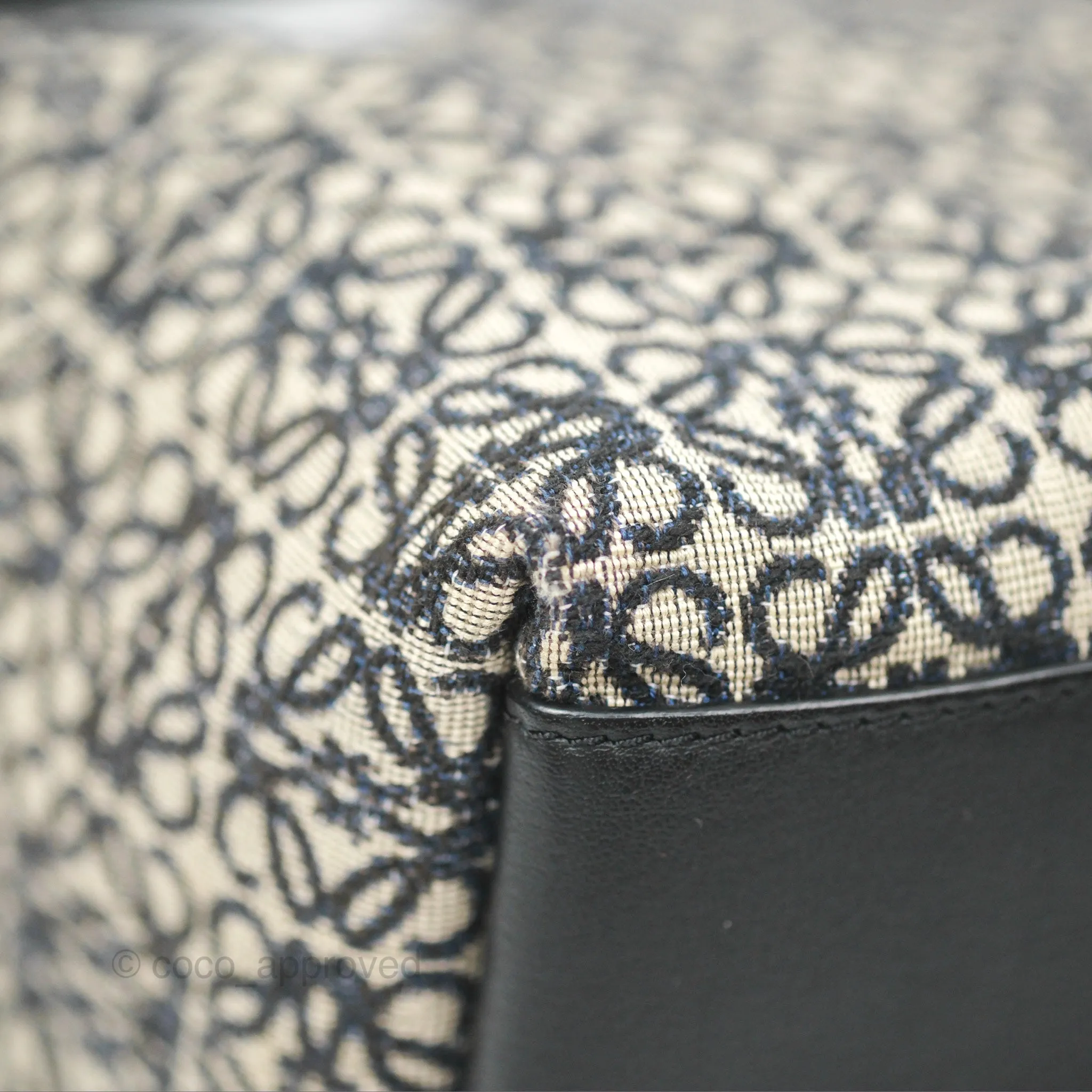 Loewe Small Cubi bag in Anagram Jacquard & Calfskin Navy/Black