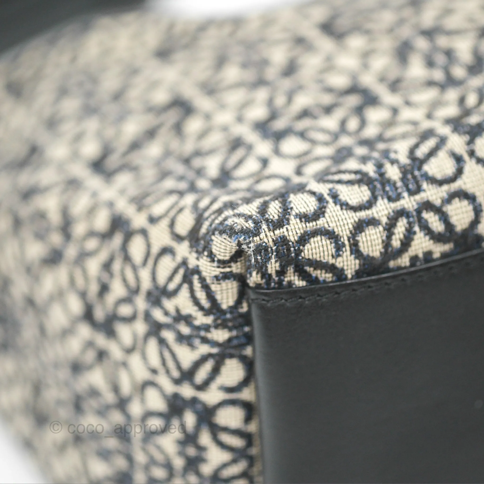 Loewe Small Cubi bag in Anagram Jacquard & Calfskin Navy/Black
