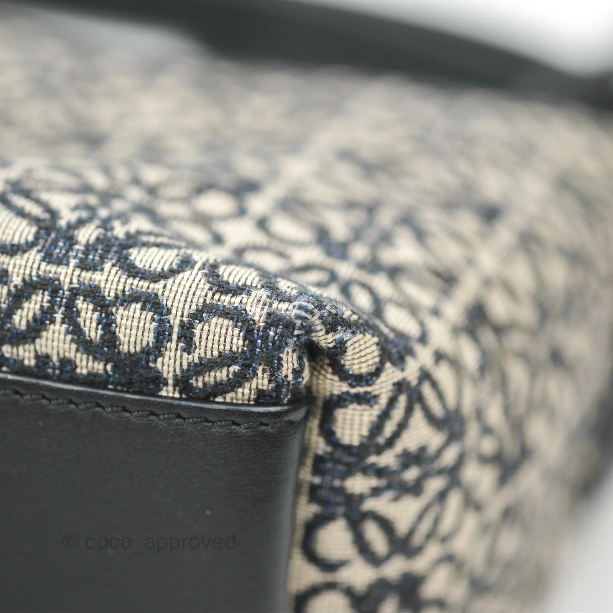 Loewe Small Cubi bag in Anagram Jacquard & Calfskin Navy/Black