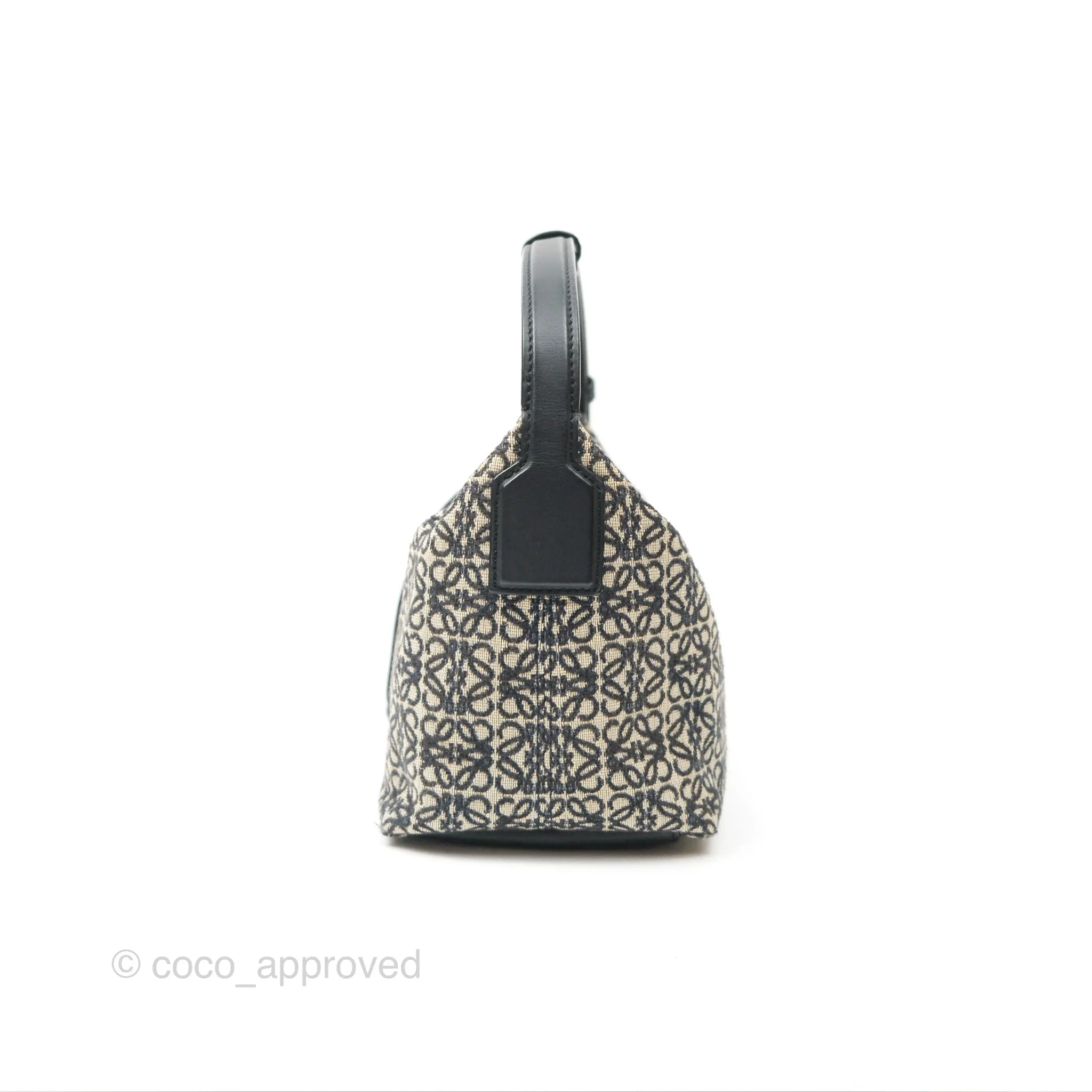 Loewe Small Cubi bag in Anagram Jacquard & Calfskin Navy/Black