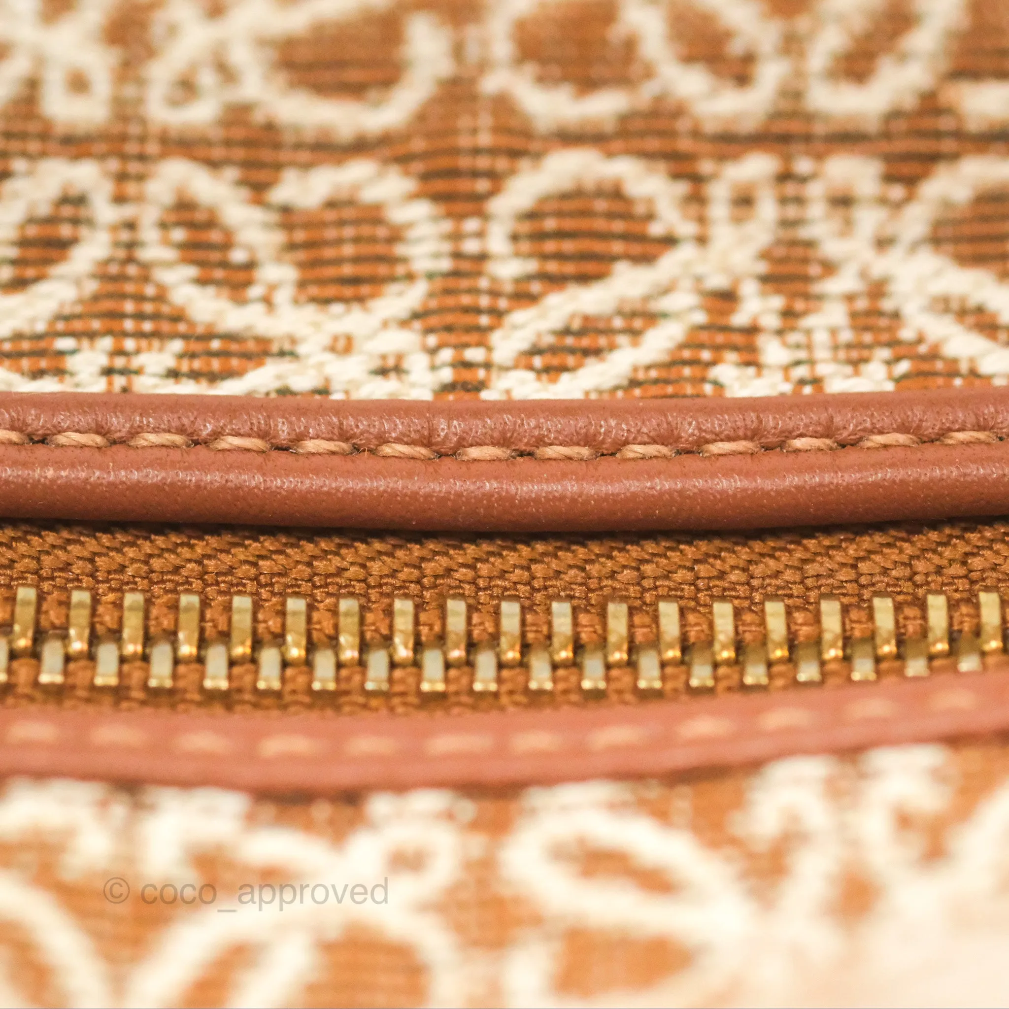 Loewe Small Cubi bag in Anagram Jacquard & Calfskin Tan Pecan