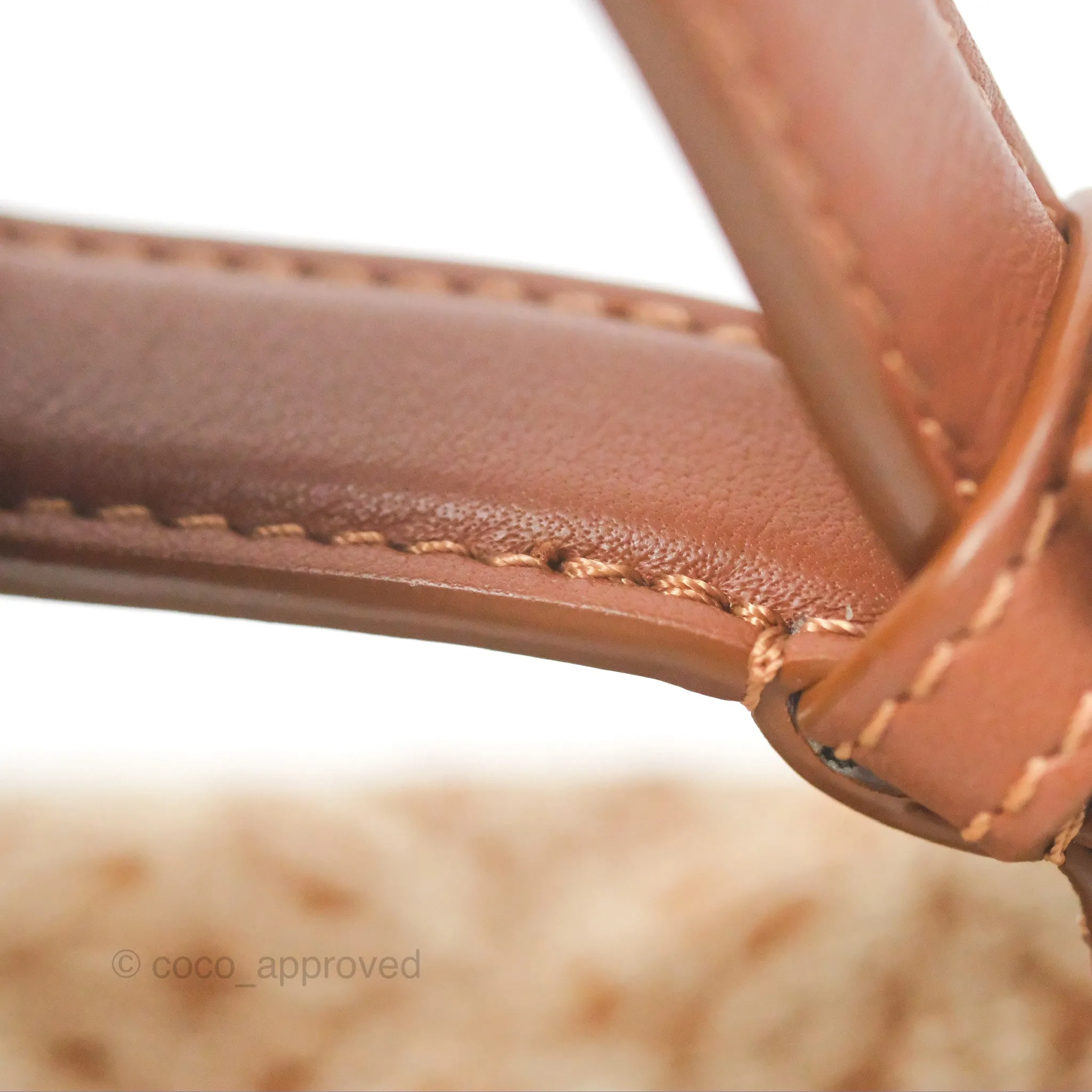Loewe Small Cubi bag in Anagram Jacquard & Calfskin Tan Pecan