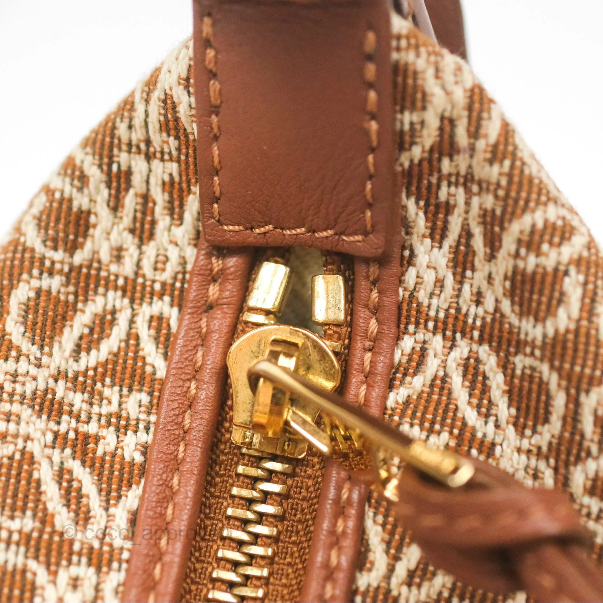 Loewe Small Cubi bag in Anagram Jacquard & Calfskin Tan Pecan