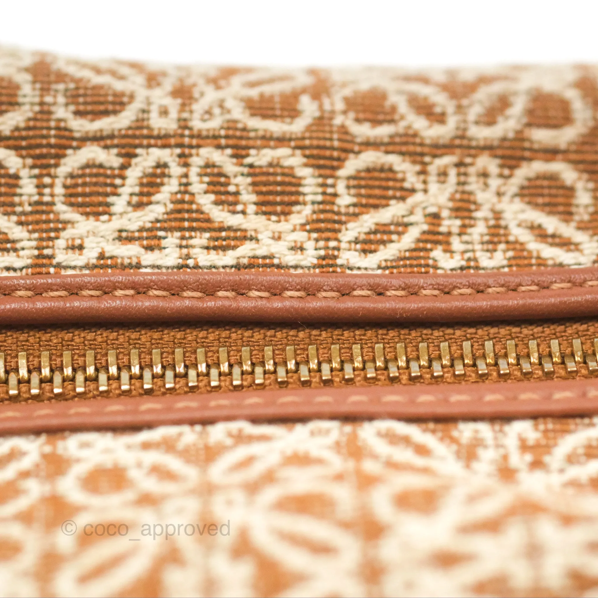 Loewe Small Cubi bag in Anagram Jacquard & Calfskin Tan Pecan