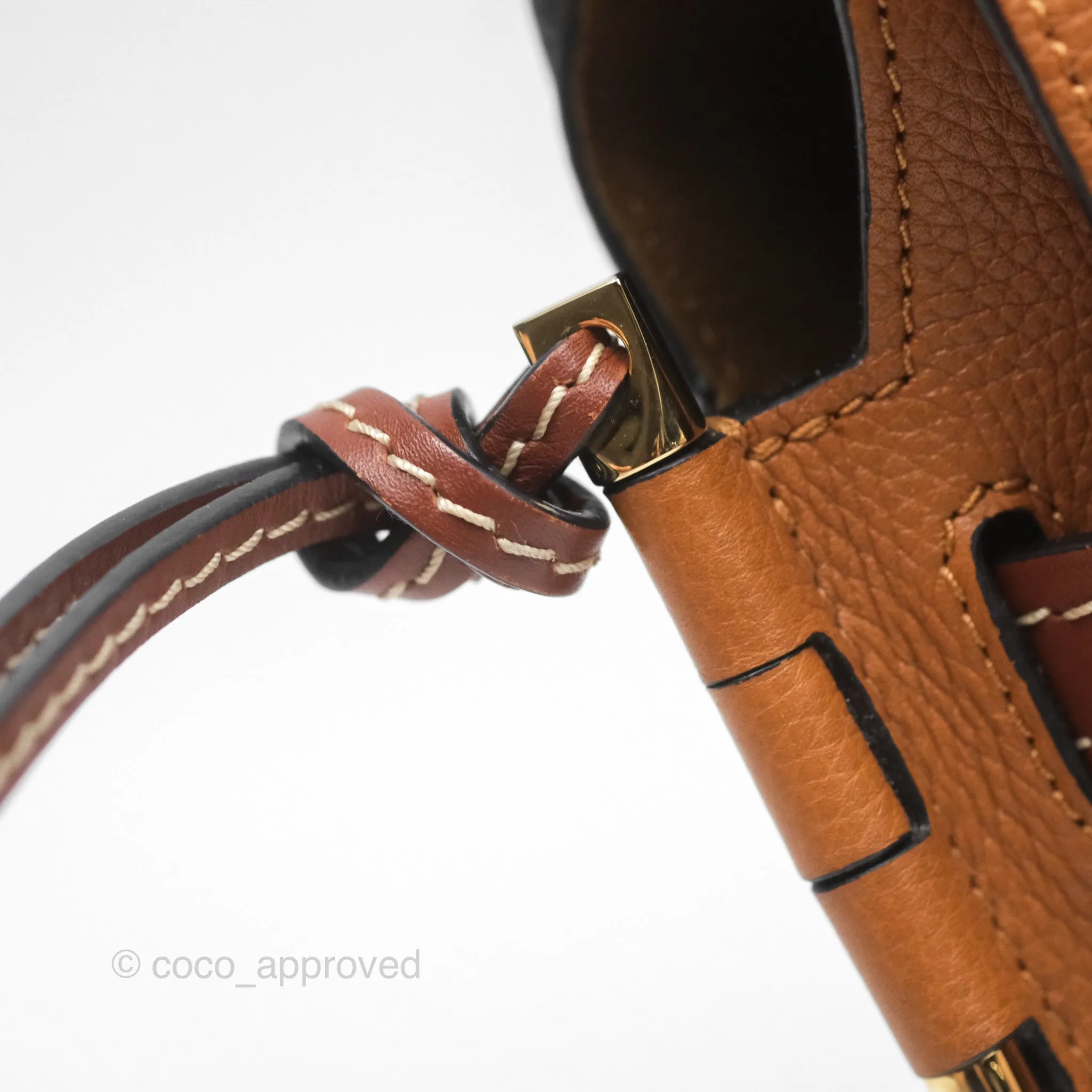 Loewe Small Gate Bag Grained Calfskin in Tan