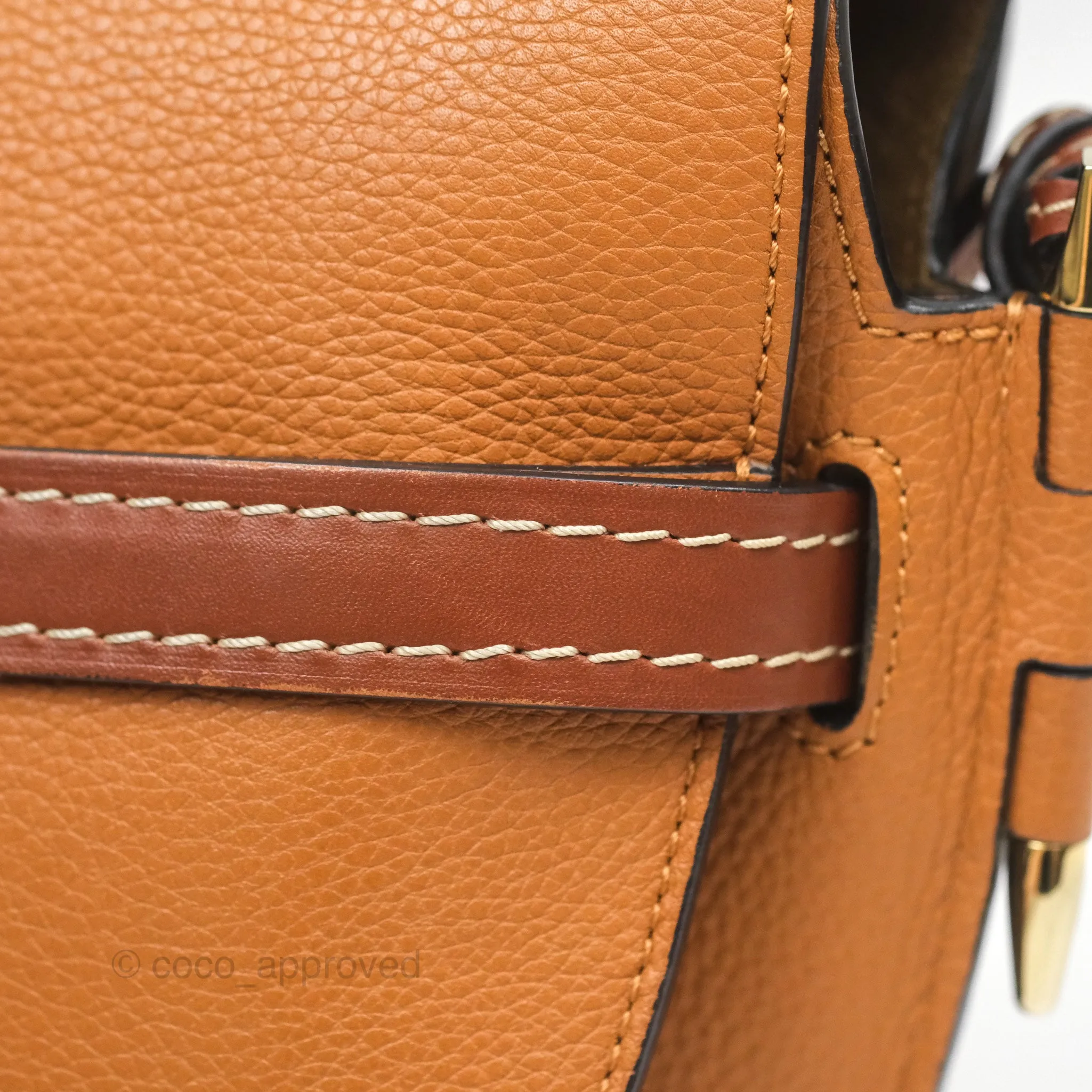 Loewe Small Gate Bag Grained Calfskin in Tan