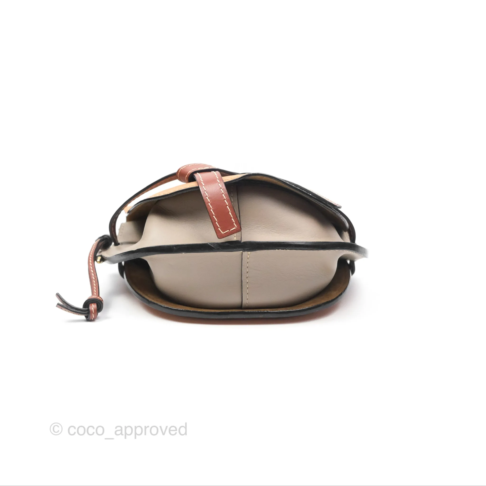Loewe Small Gate Bag Smooth Calfskin Amber/Light Grey/Rust