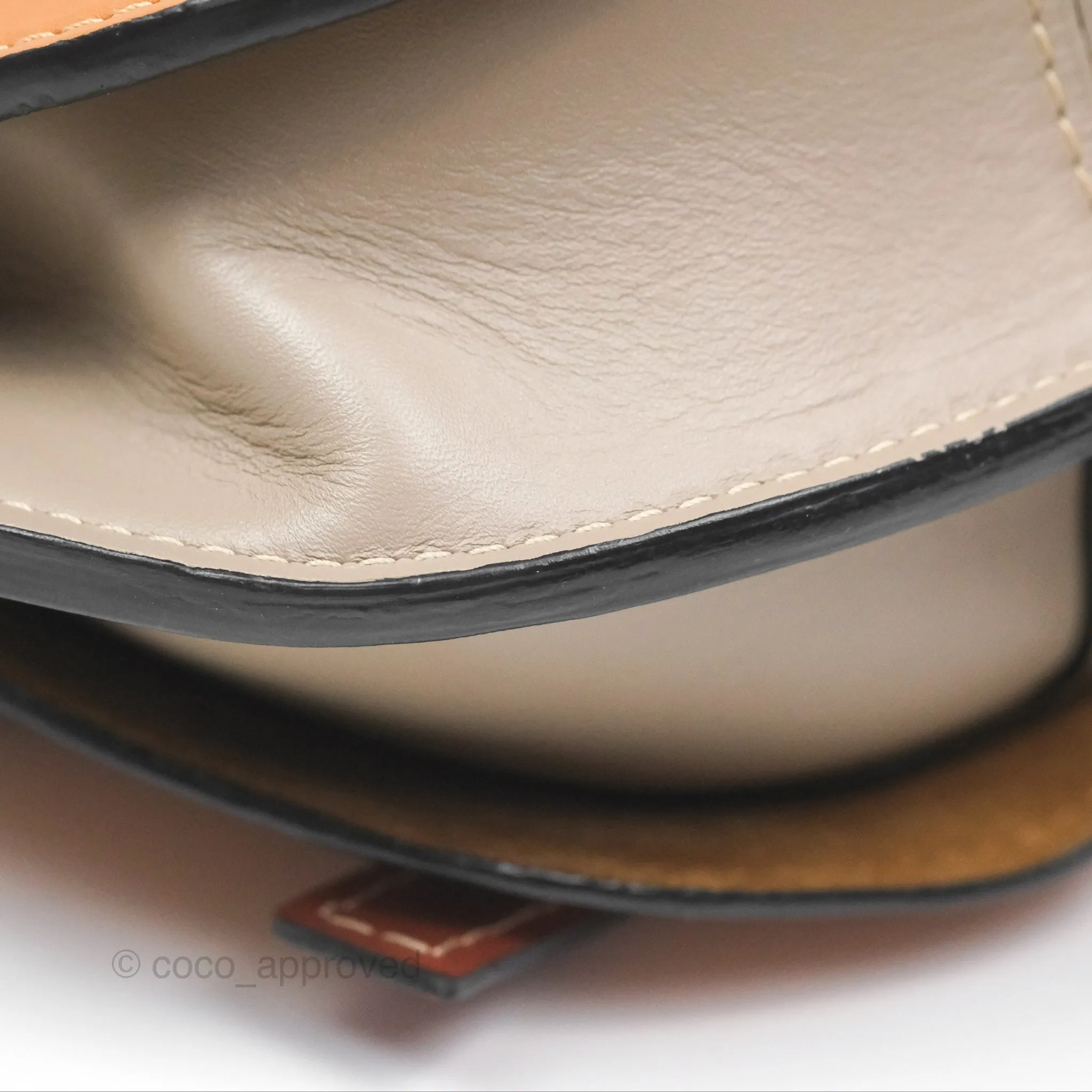 Loewe Small Gate Bag Smooth Calfskin Amber/Light Grey/Rust
