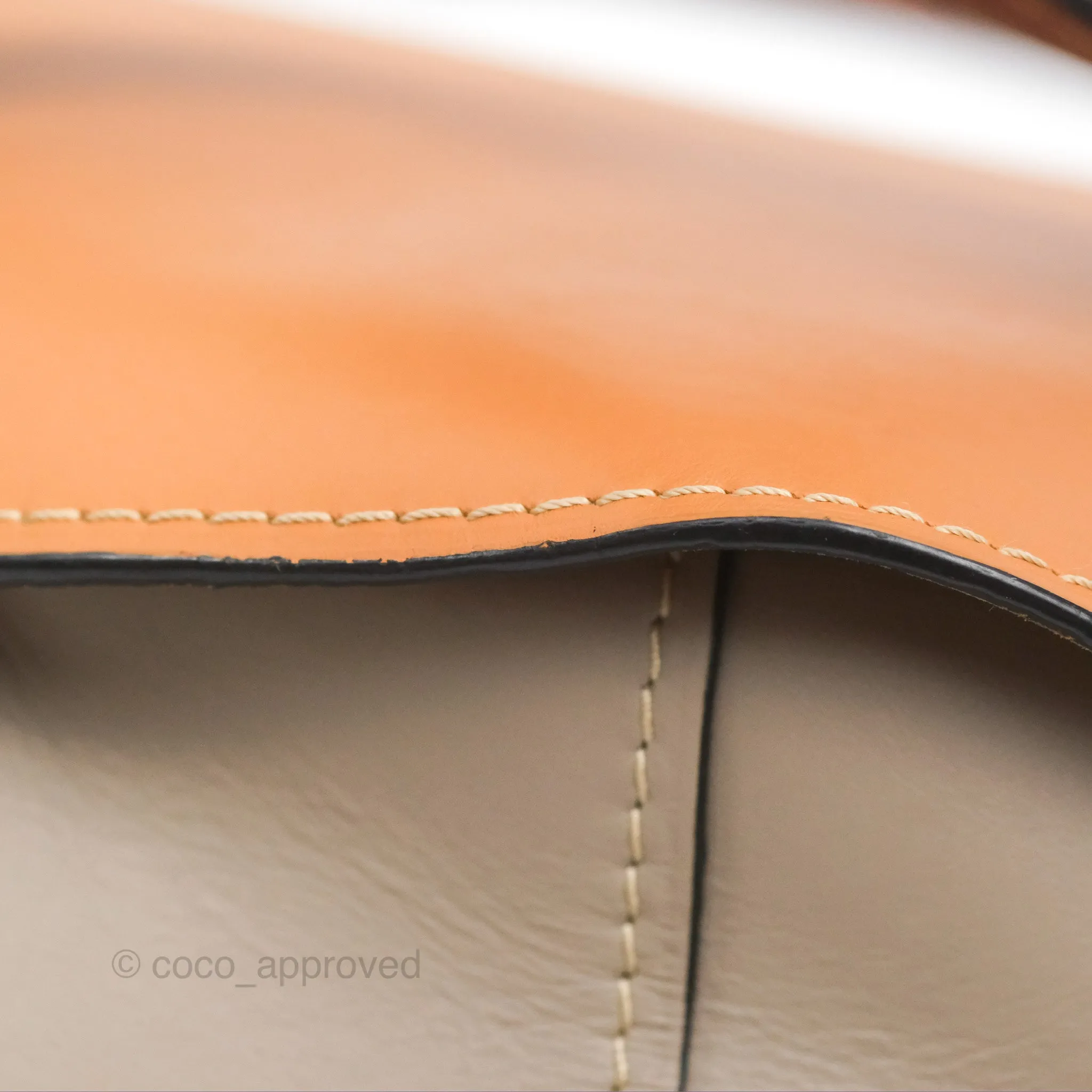 Loewe Small Gate Bag Smooth Calfskin Amber/Light Grey/Rust