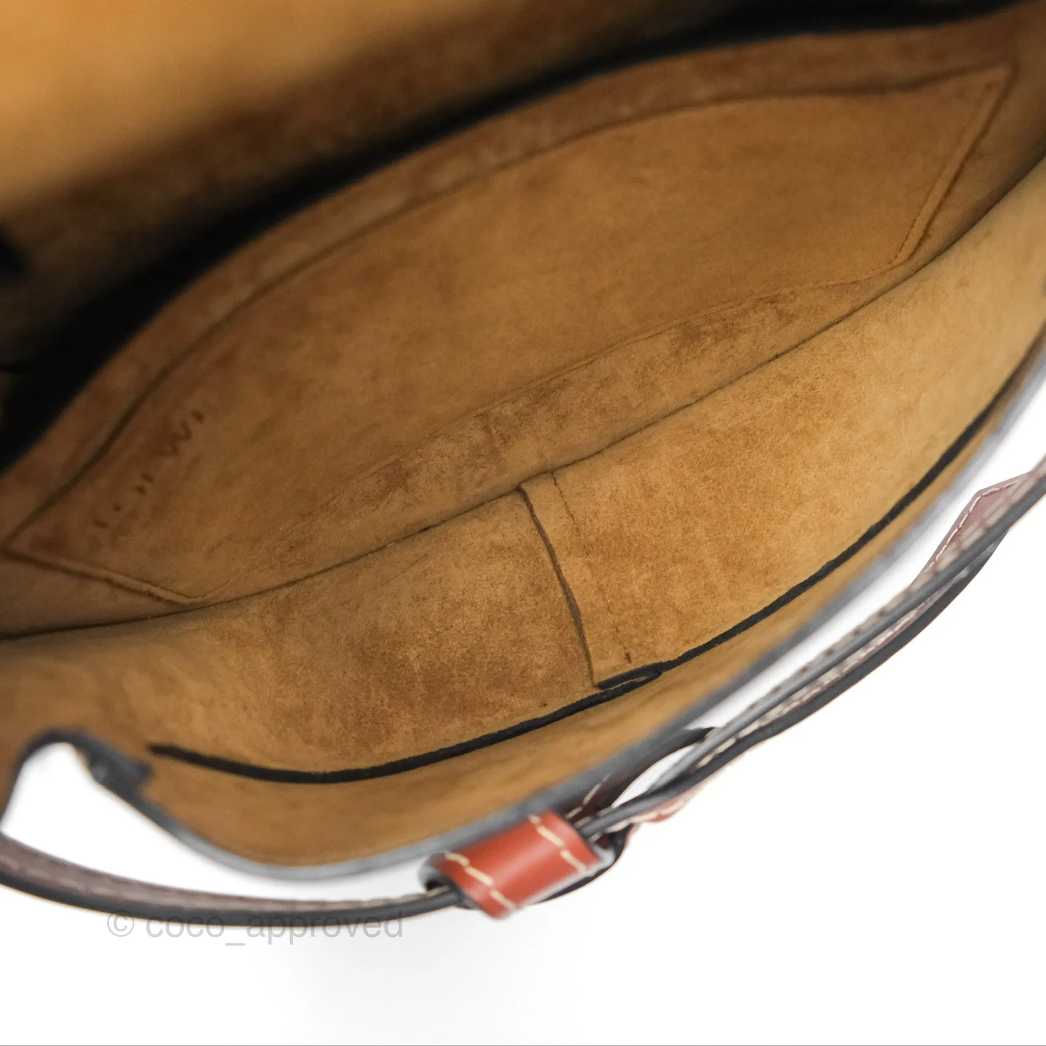 Loewe Small Gate Bag Smooth Calfskin Amber/Light Grey/Rust