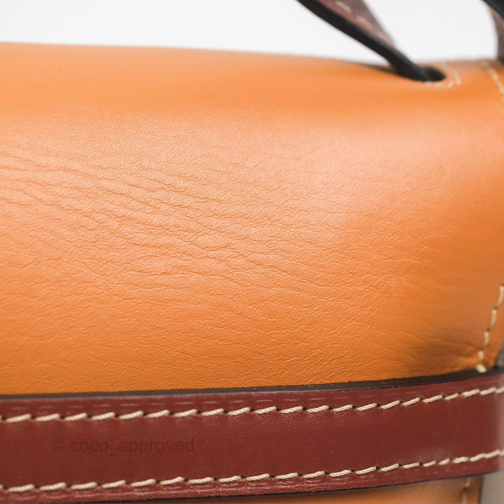 Loewe Small Gate Bag Smooth Calfskin Amber/Light Grey/Rust