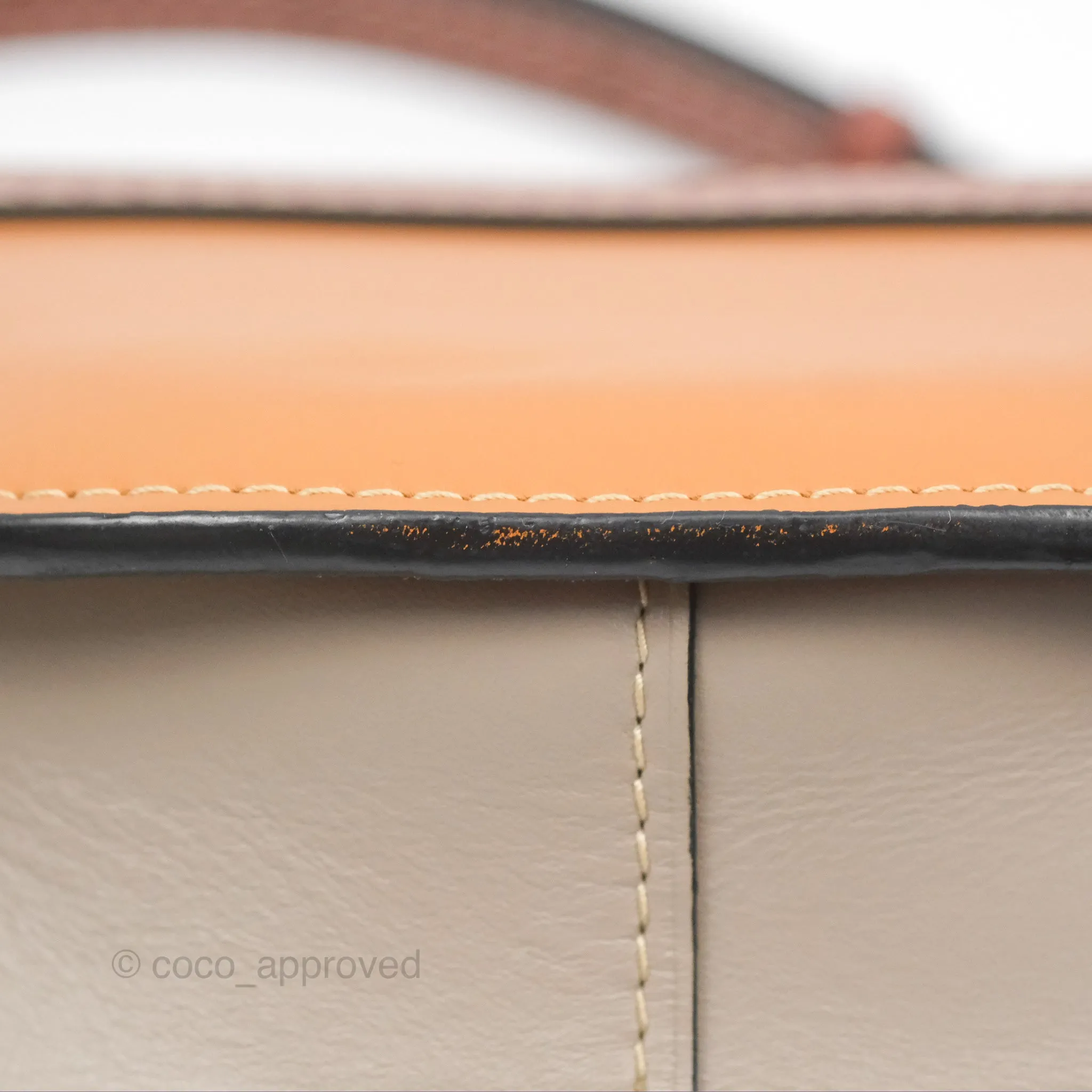 Loewe Small Gate Bag Smooth Calfskin Amber/Light Grey/Rust