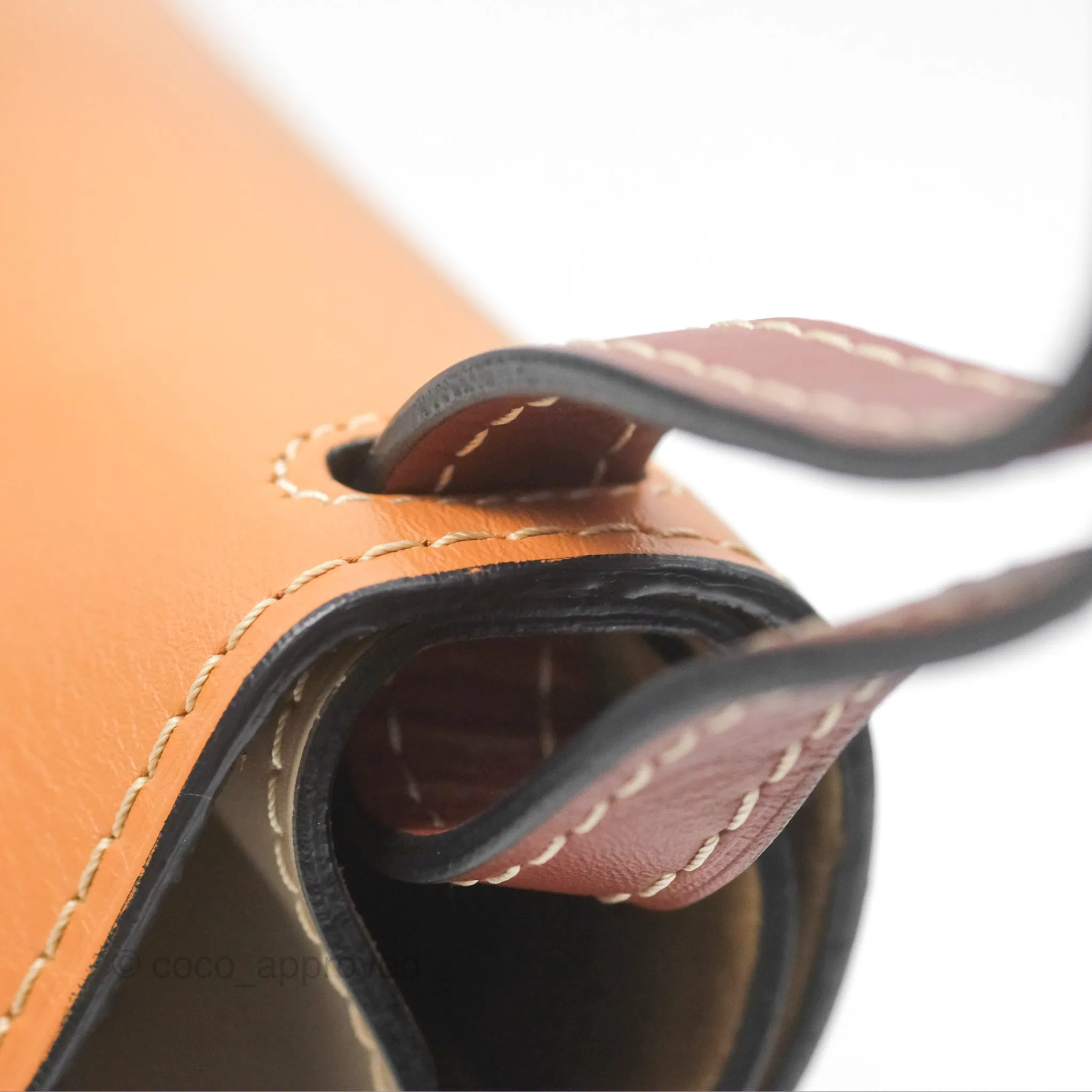 Loewe Small Gate Bag Smooth Calfskin Amber/Light Grey/Rust