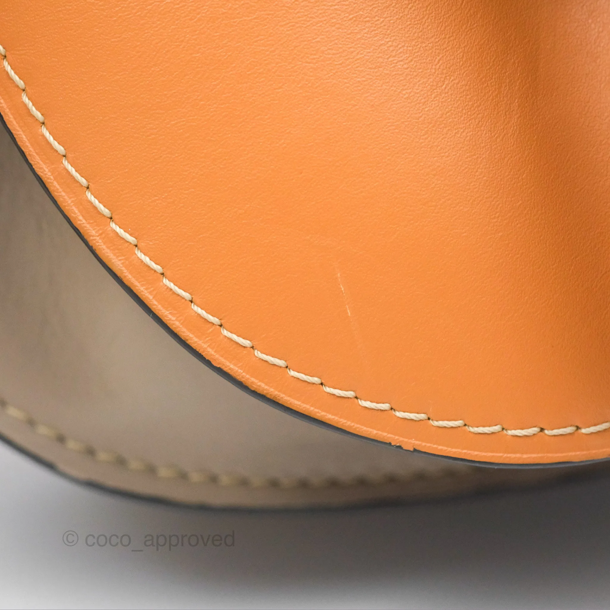 Loewe Small Gate Bag Smooth Calfskin Amber/Light Grey/Rust