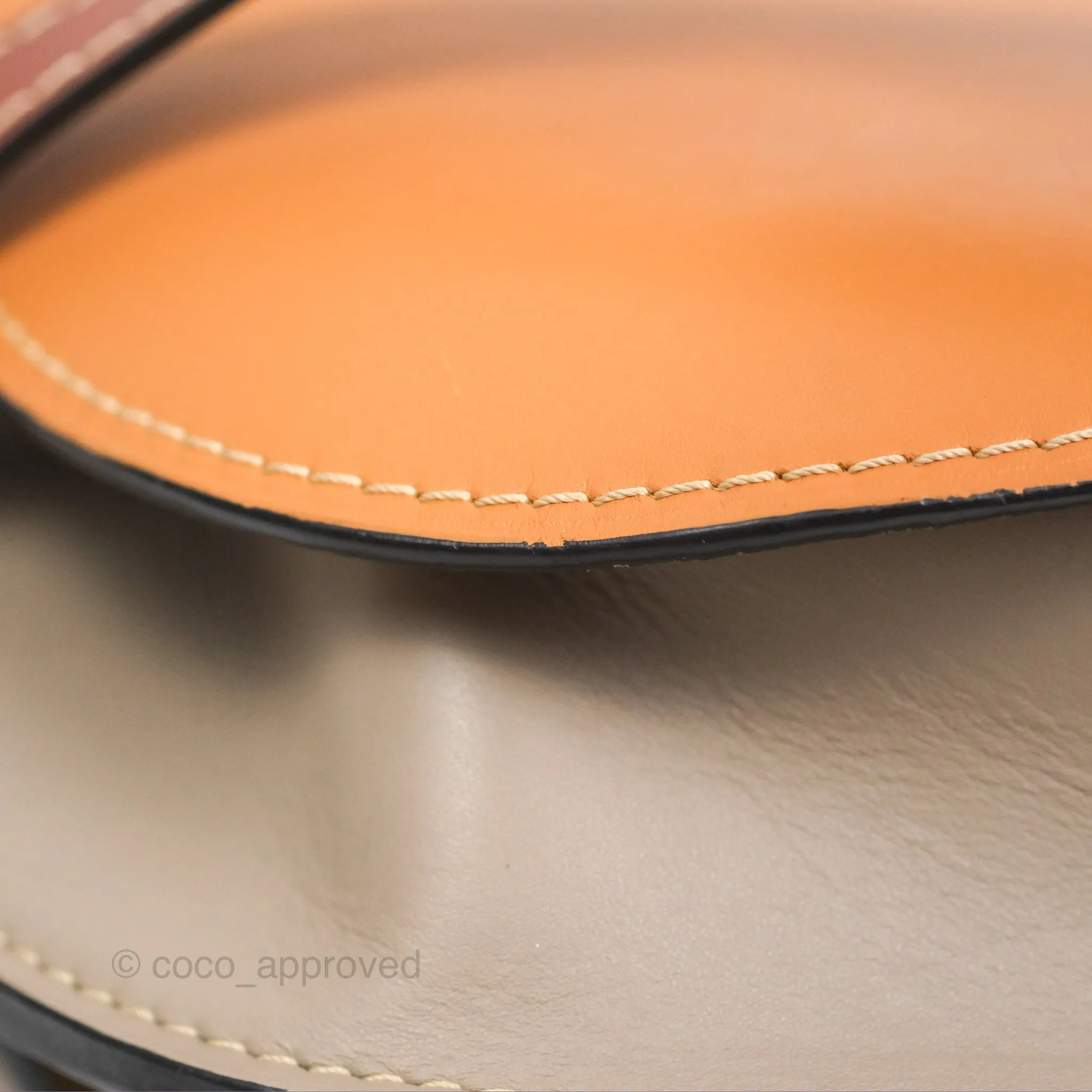 Loewe Small Gate Bag Smooth Calfskin Amber/Light Grey/Rust