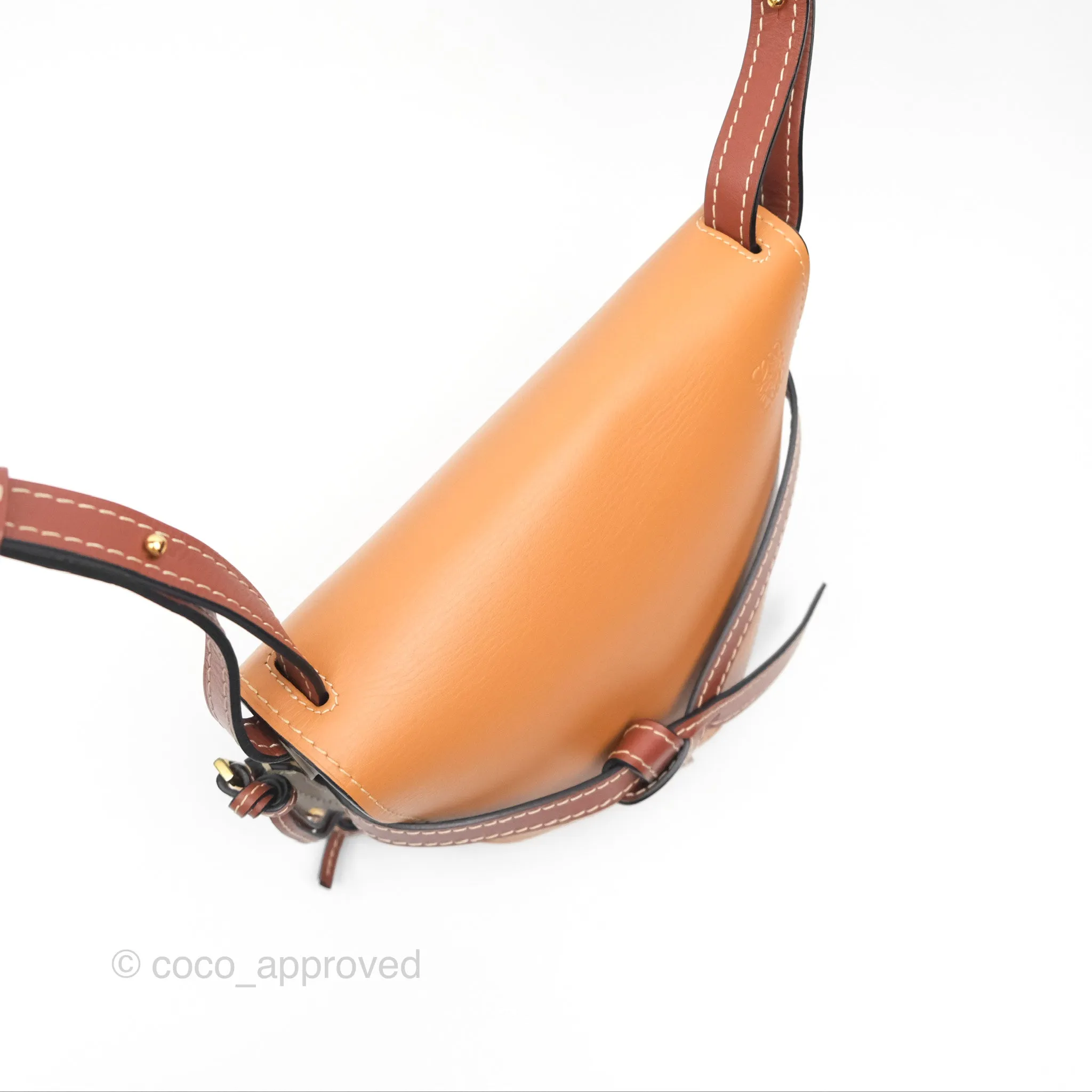 Loewe Small Gate Bag Smooth Calfskin Amber/Light Grey/Rust
