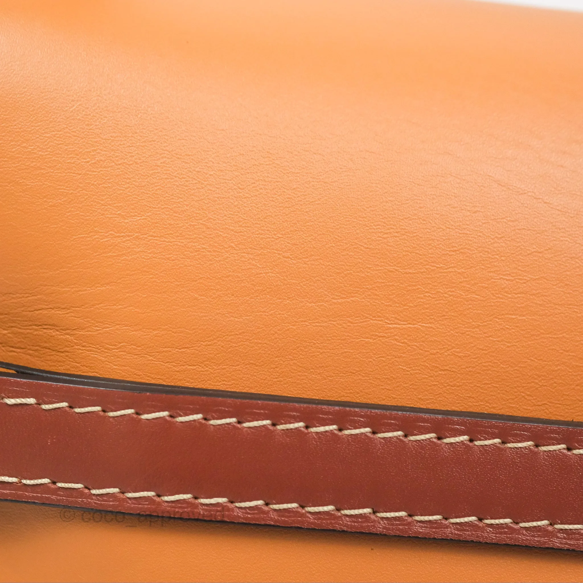 Loewe Small Gate Bag Smooth Calfskin Amber/Light Grey/Rust