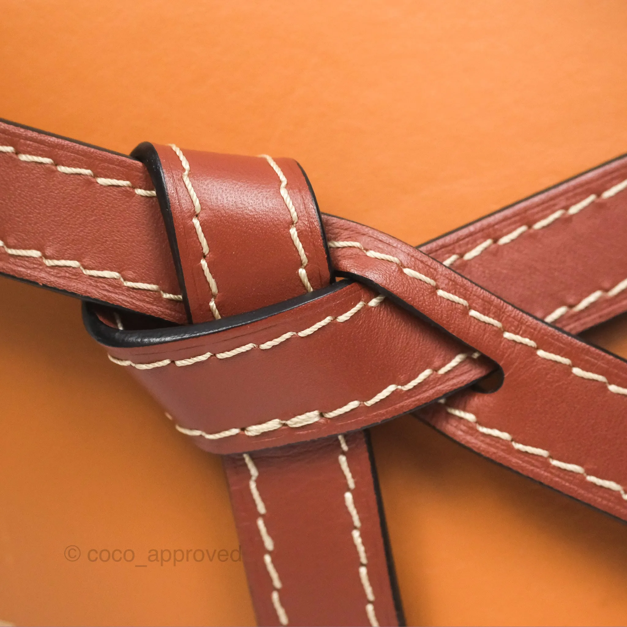Loewe Small Gate Bag Smooth Calfskin Amber/Light Grey/Rust