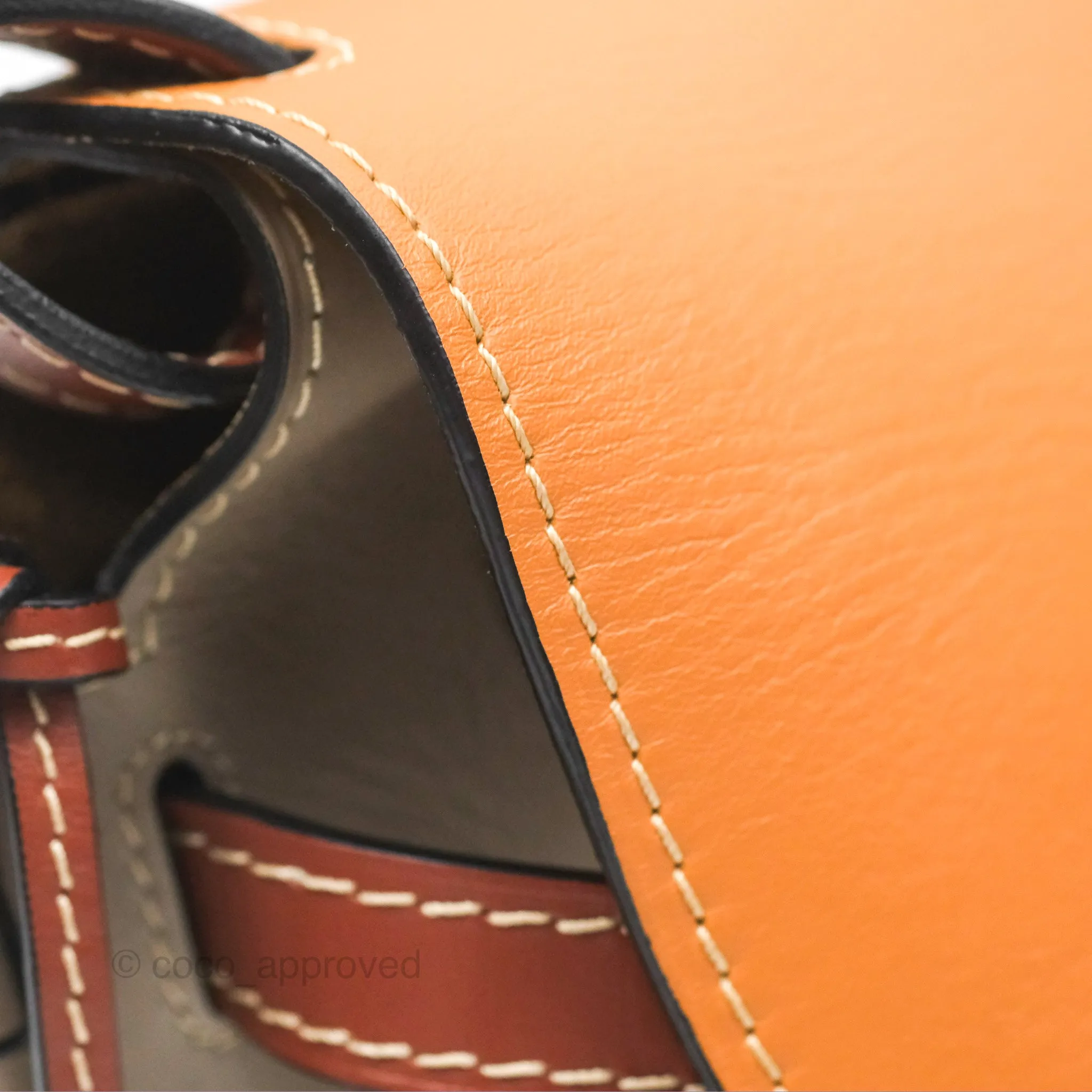 Loewe Small Gate Bag Smooth Calfskin Amber/Light Grey/Rust
